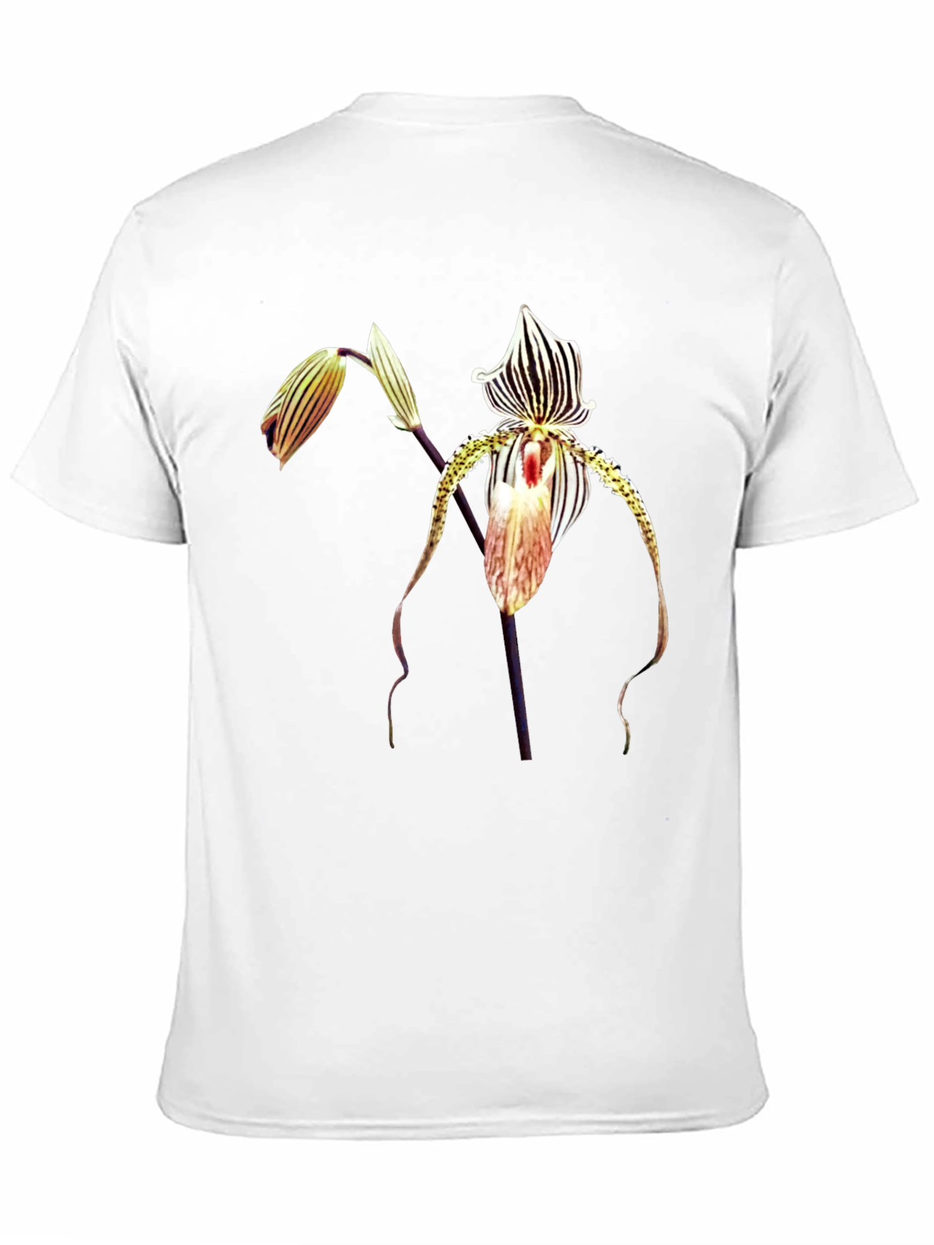 Exotic Orchid Graphic Black Tee