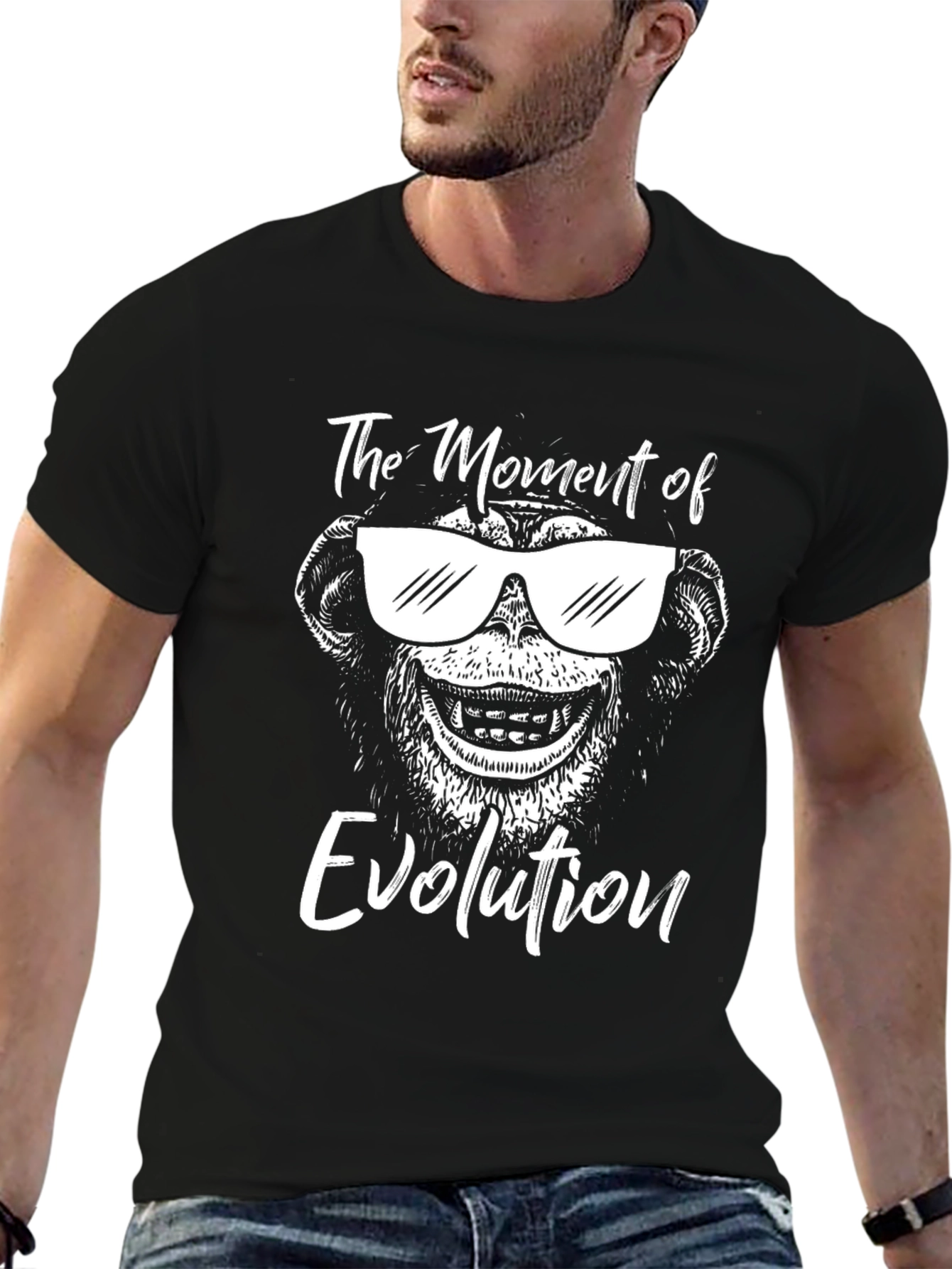 Funny Monkey Evolution Graphic T-Shirt