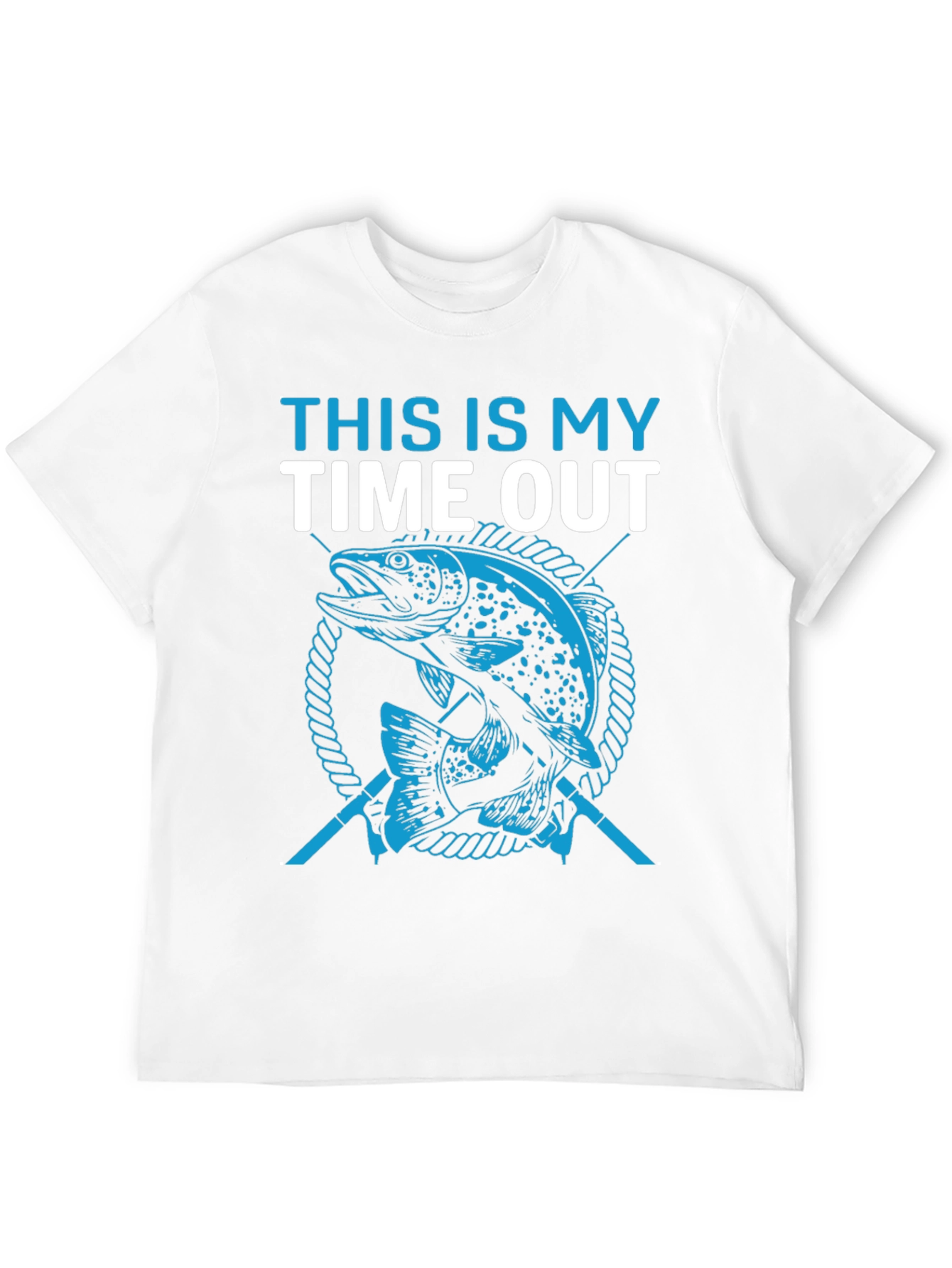 Fishing Time Out Graphic Tee - Black Cotton T-Shirt