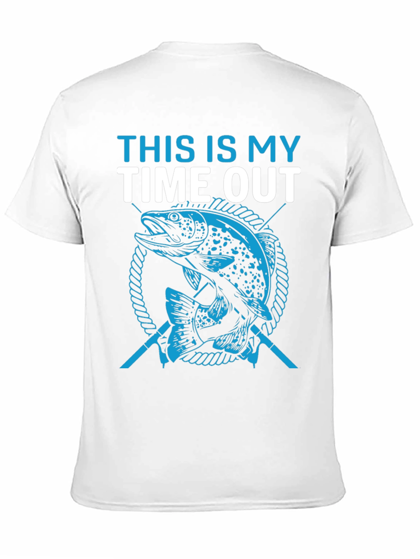 Fishing Time Out Graphic Tee - Black Cotton T-Shirt