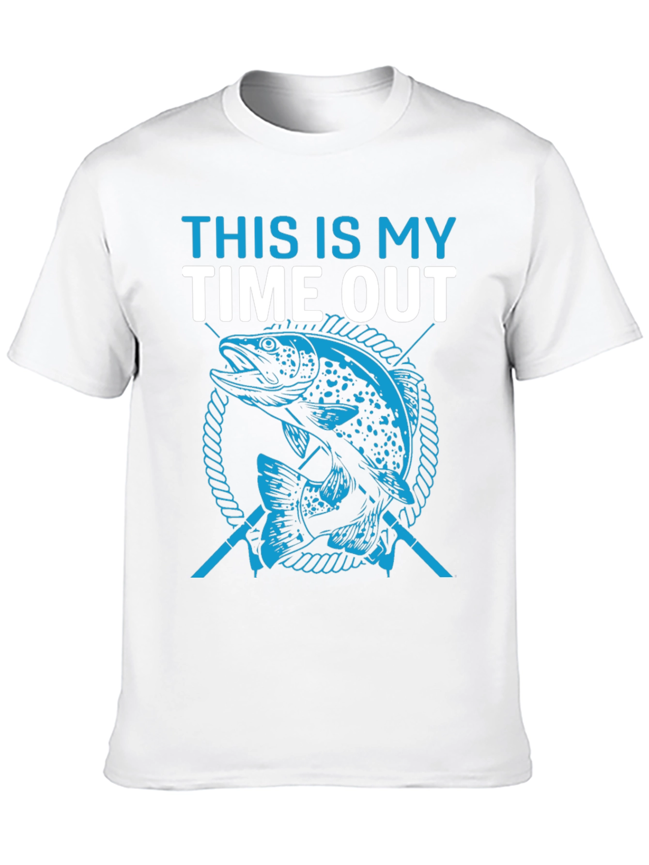 Fishing Time Out Graphic Tee - Black Cotton T-Shirt