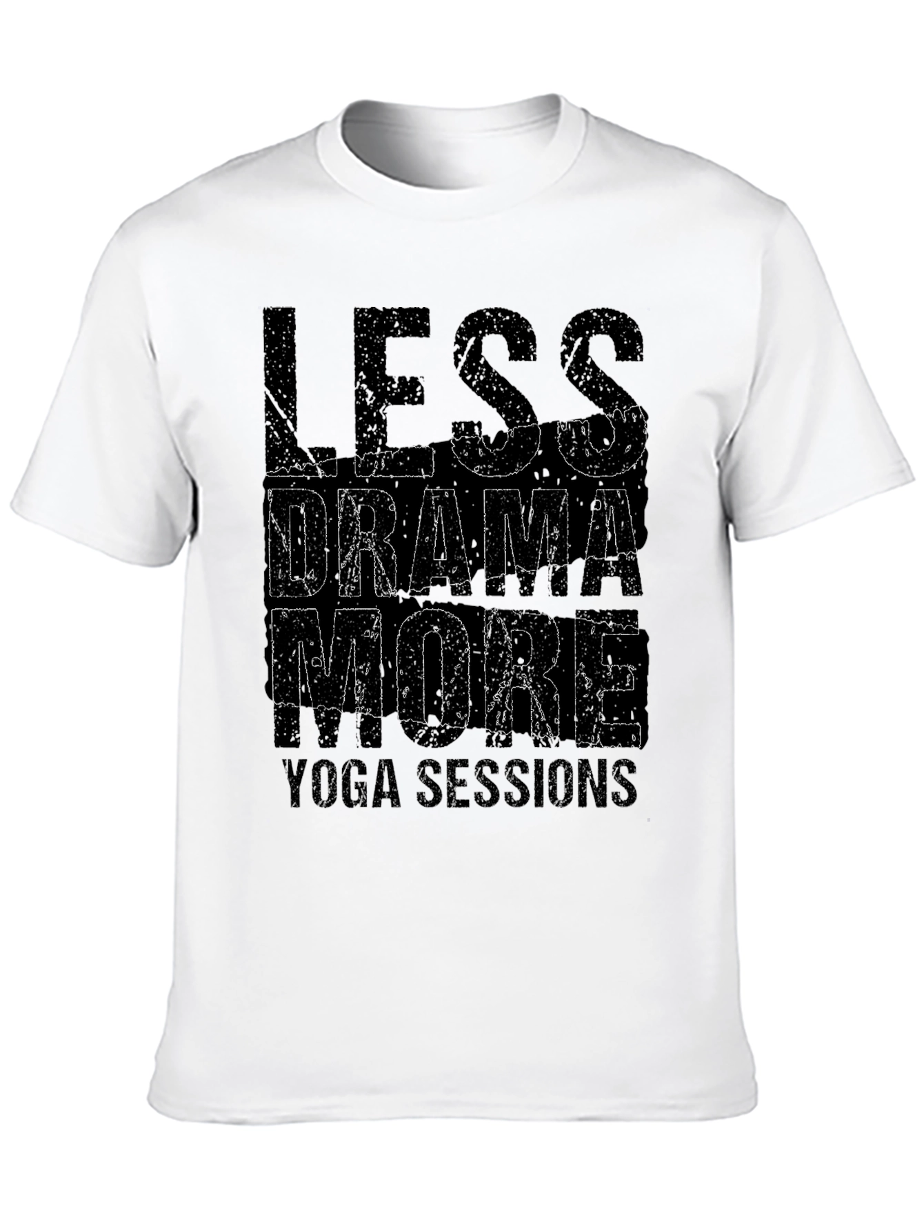 Less Drama More Yoga Black Graphic Tee