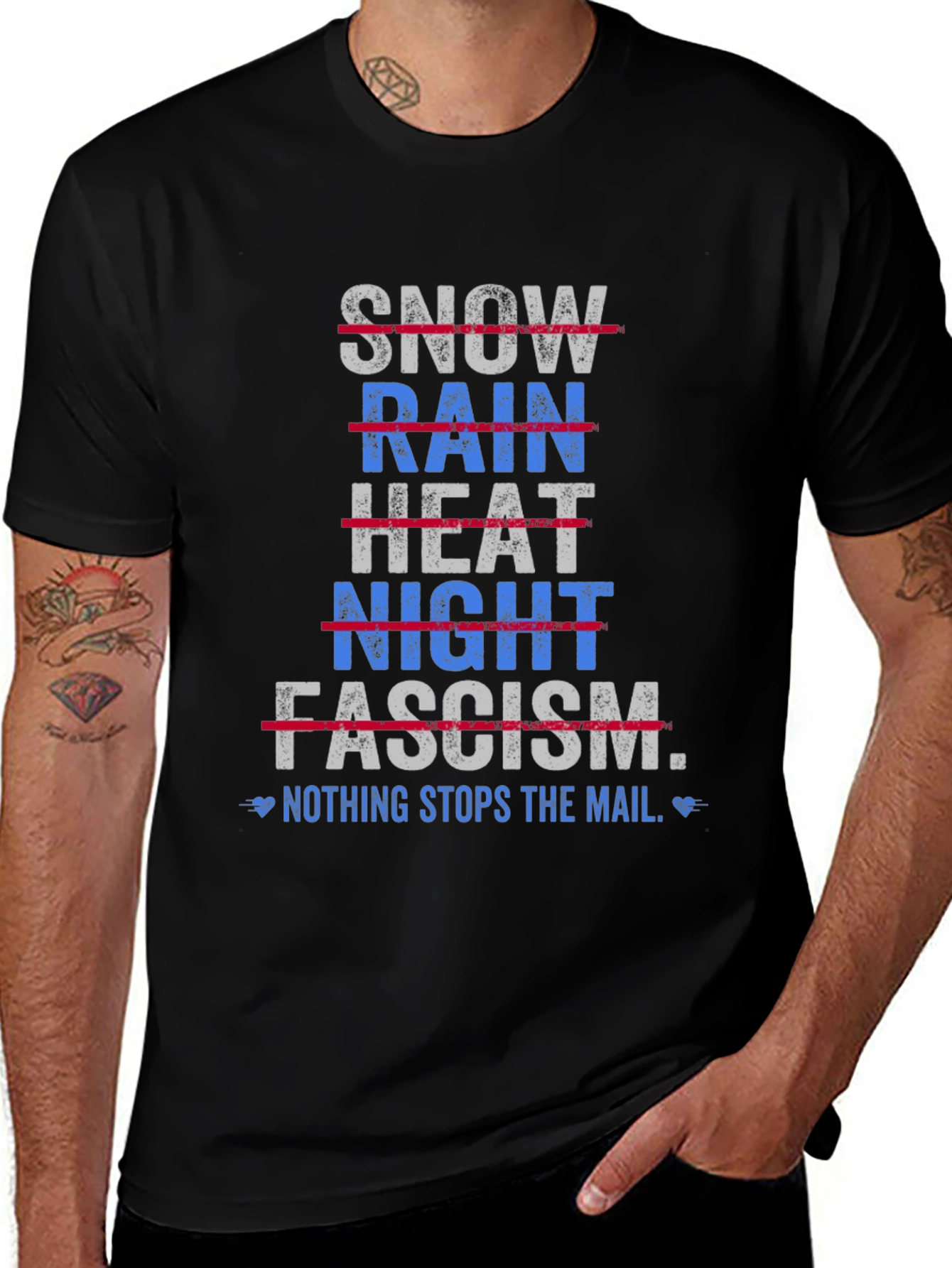 Nothing Stops the Mail T-Shirt Anti-Fascism