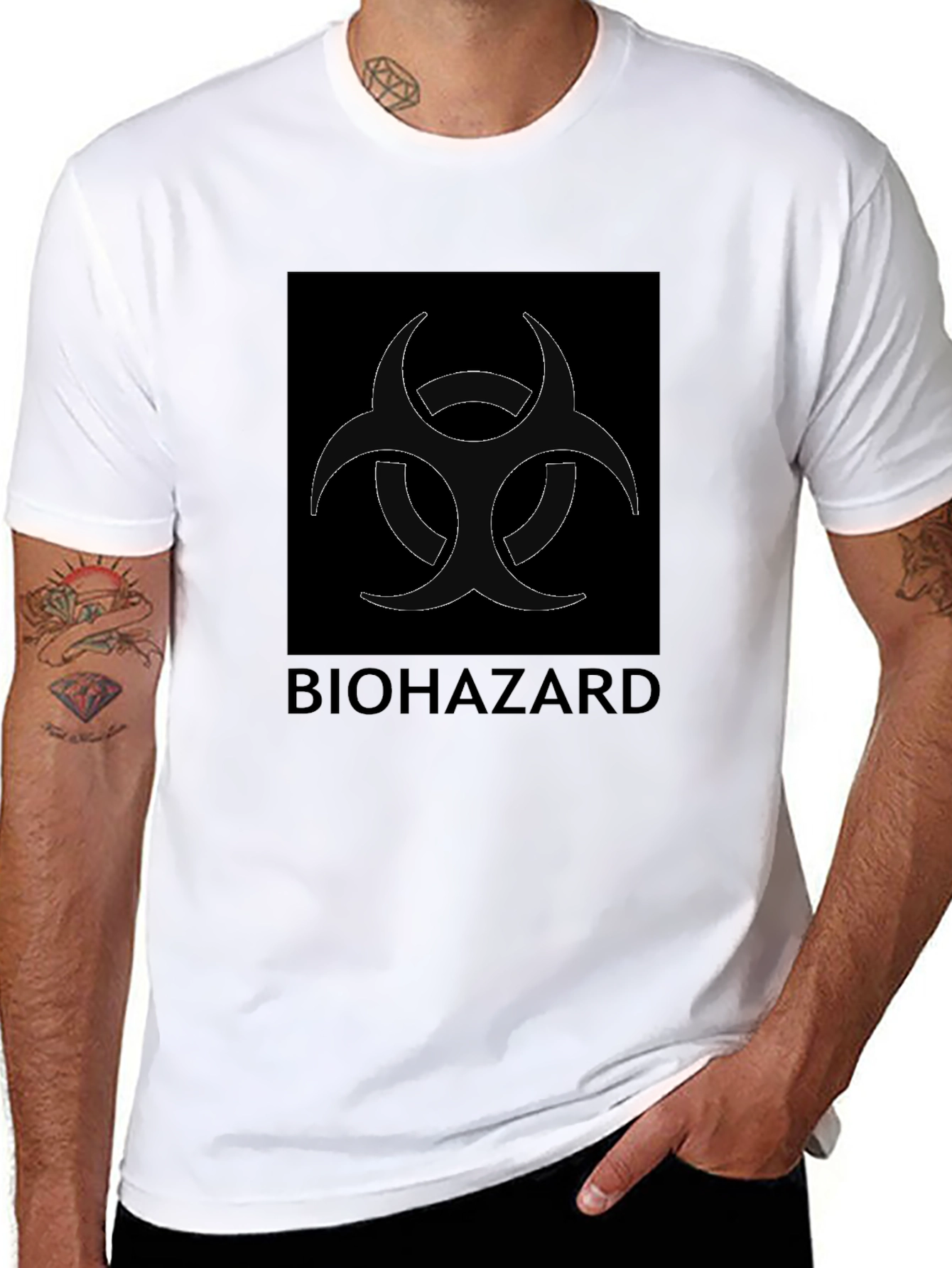 Biohazard Symbol Black T-Shirt