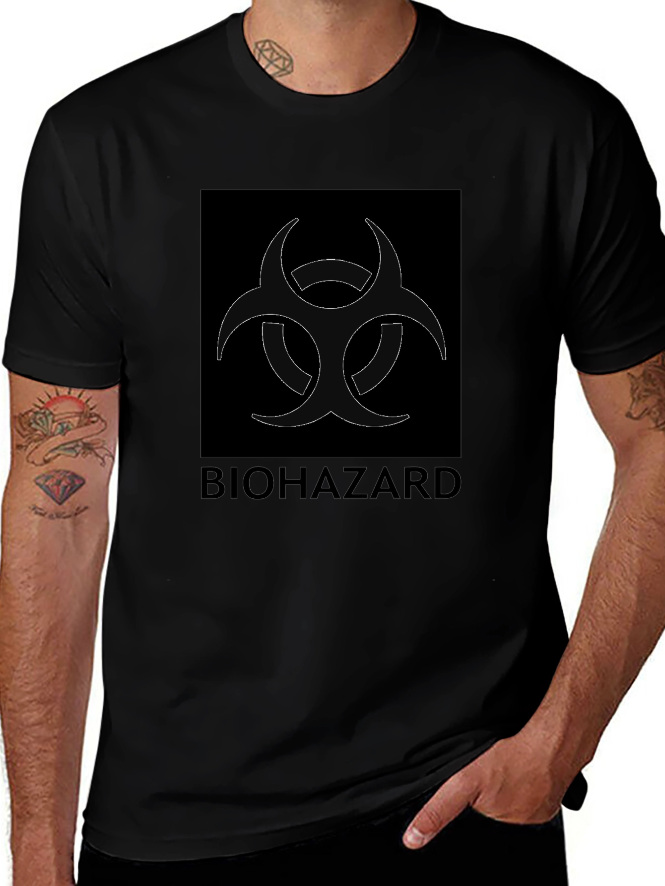 Biohazard Symbol Black T-Shirt