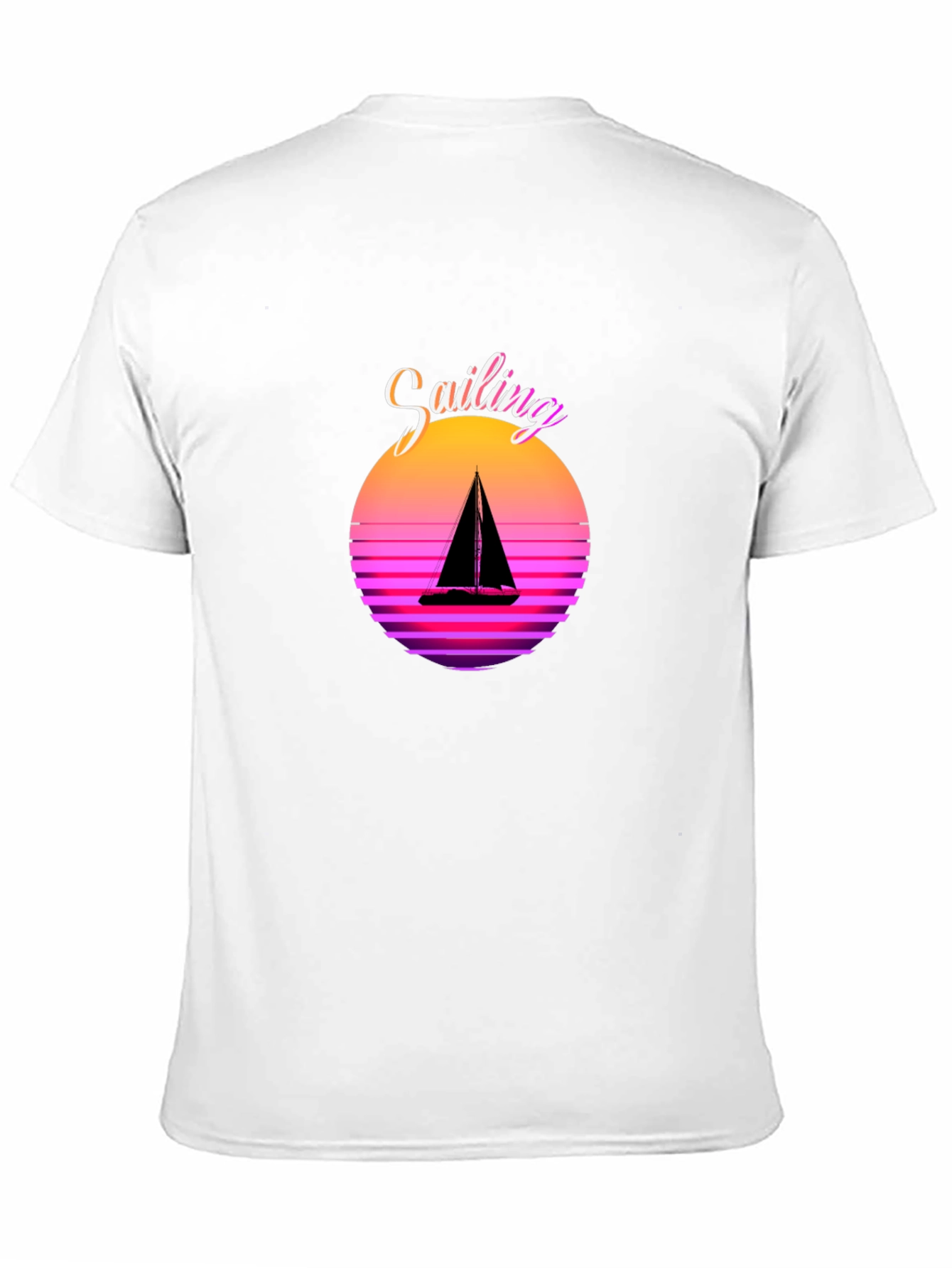 Sailing Sunset Graphic Tee - Black