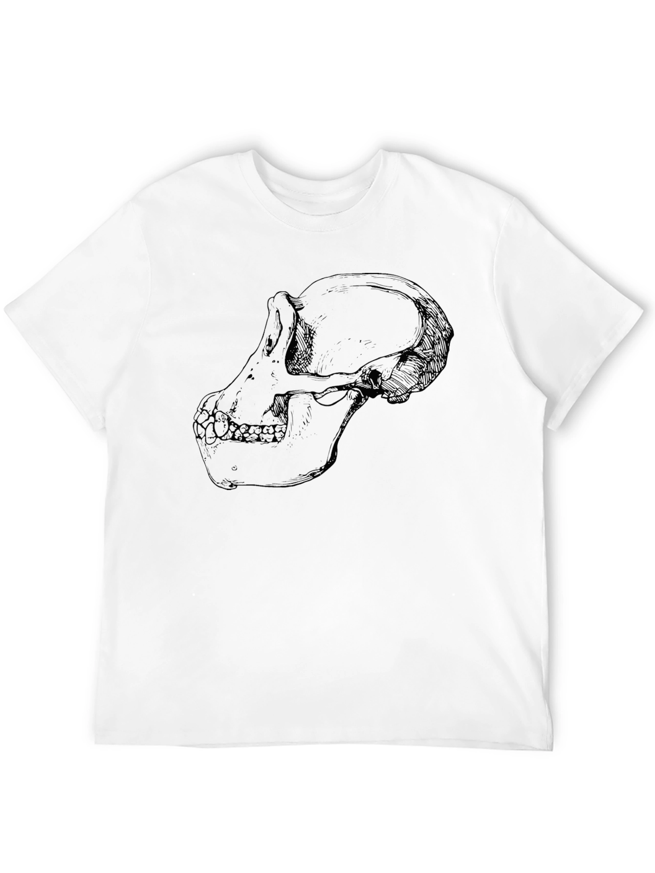 Primate Skull Graphic Black T-Shirt