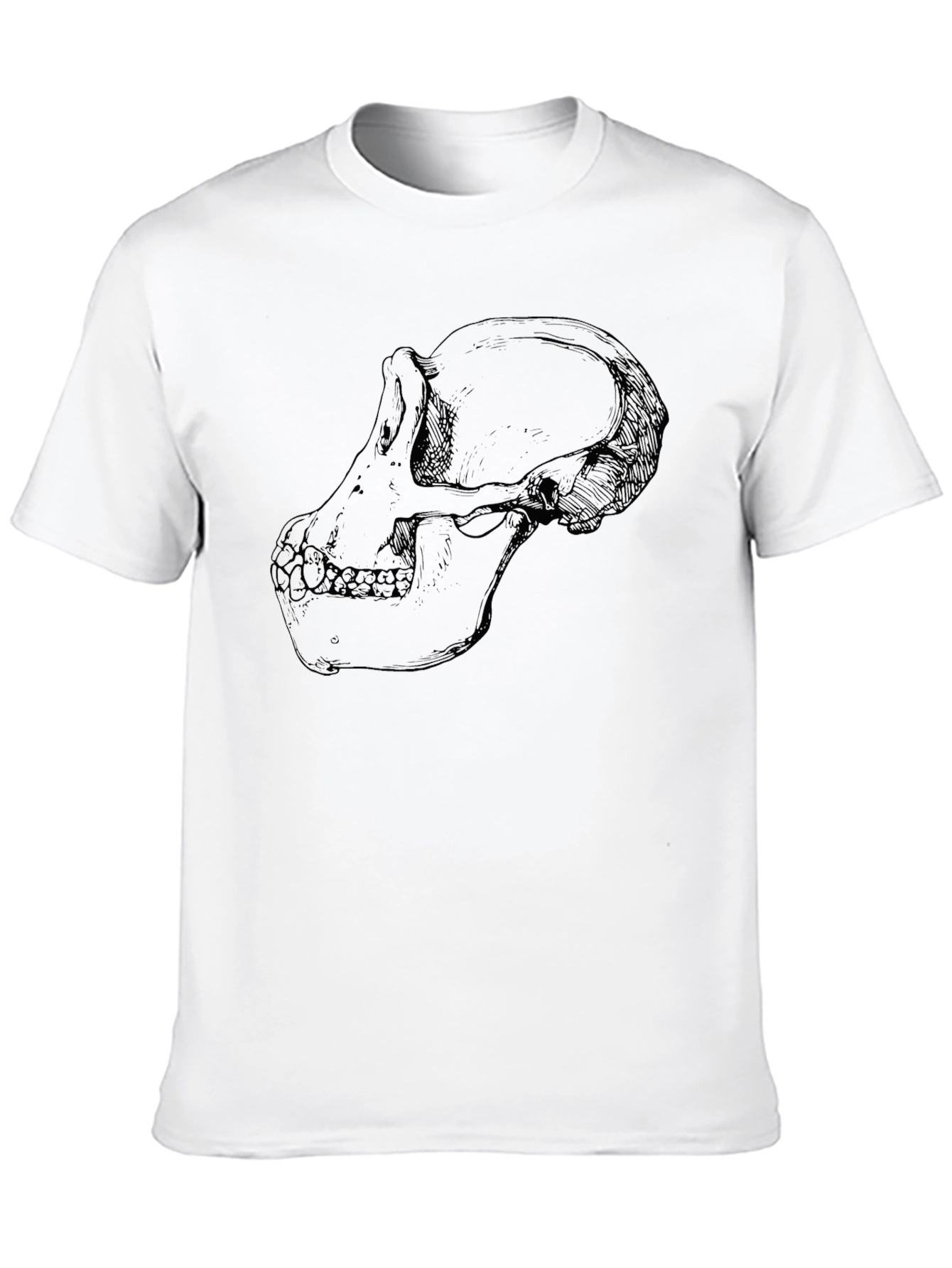 Primate Skull Graphic Black T-Shirt