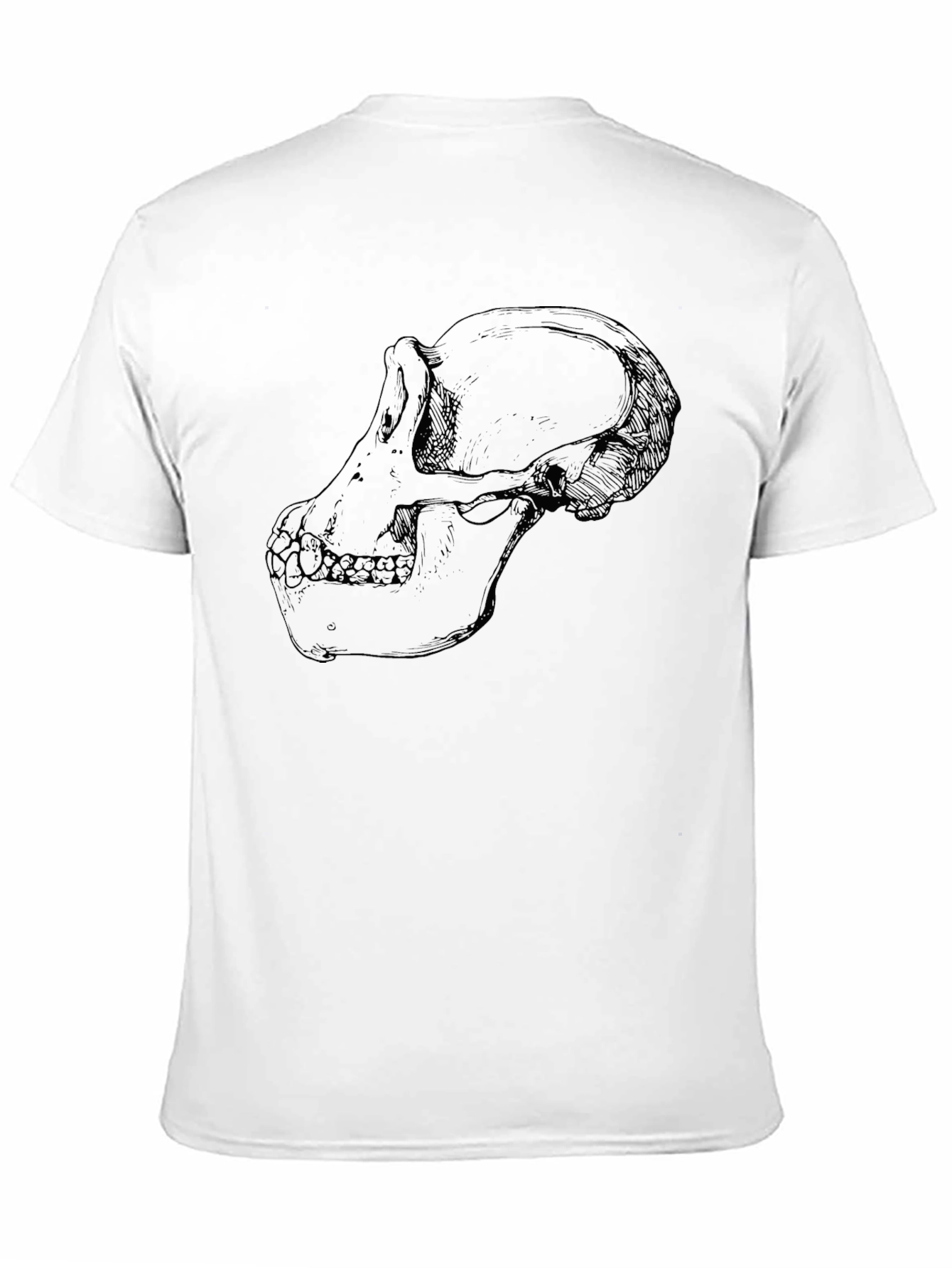 Primate Skull Graphic Black T-Shirt