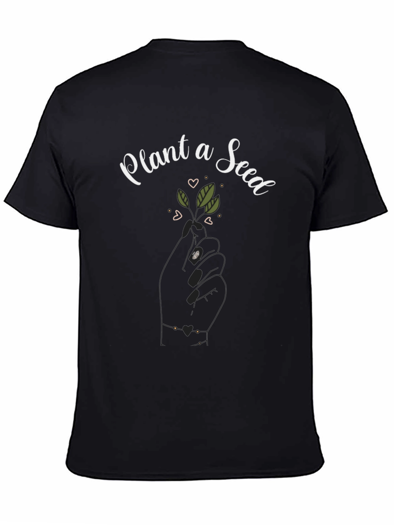 Plant a Seed Graphic Tee - Black Cotton Shirt