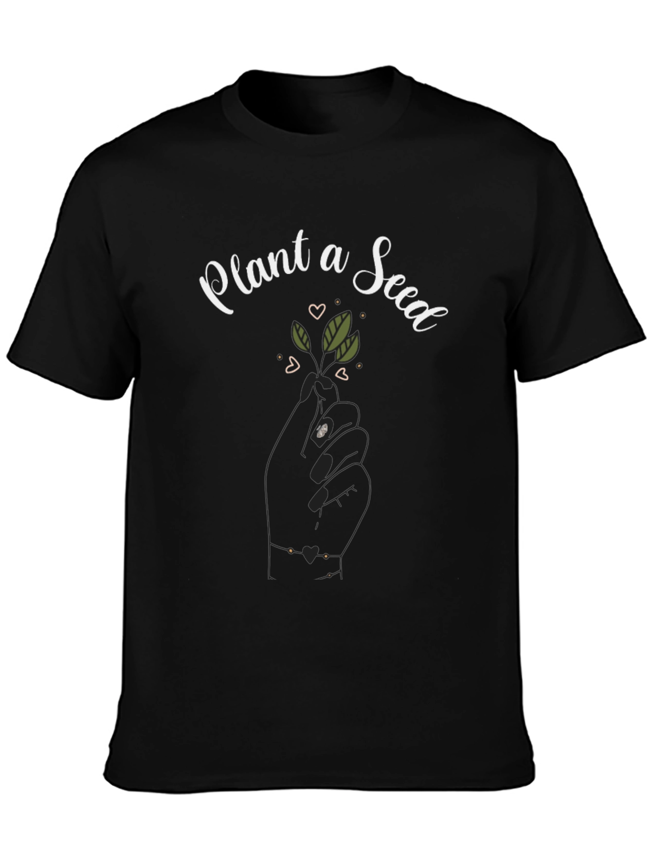 Plant a Seed Graphic Tee - Black Cotton Shirt