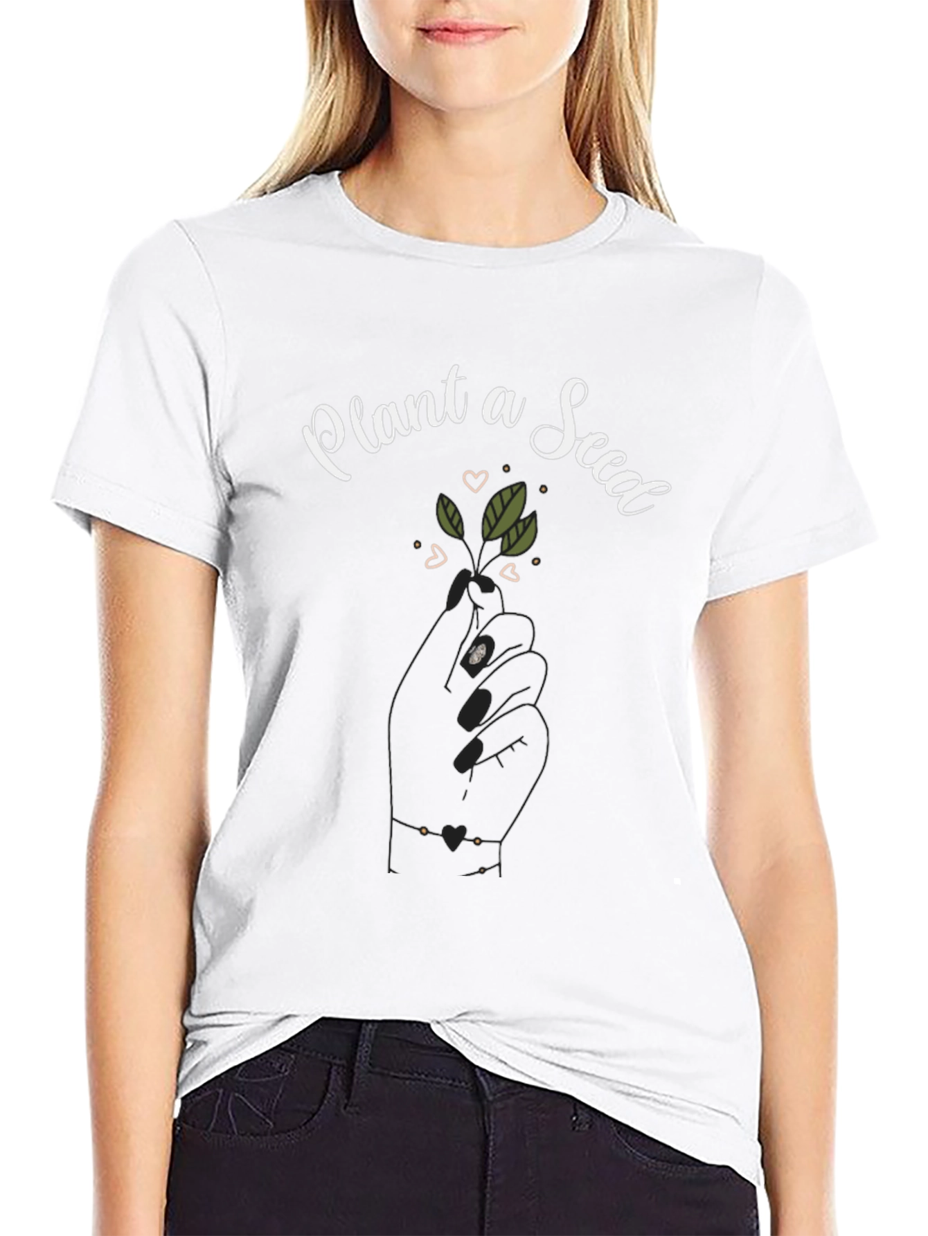 Plant a Seed Graphic Tee - Black Cotton Shirt