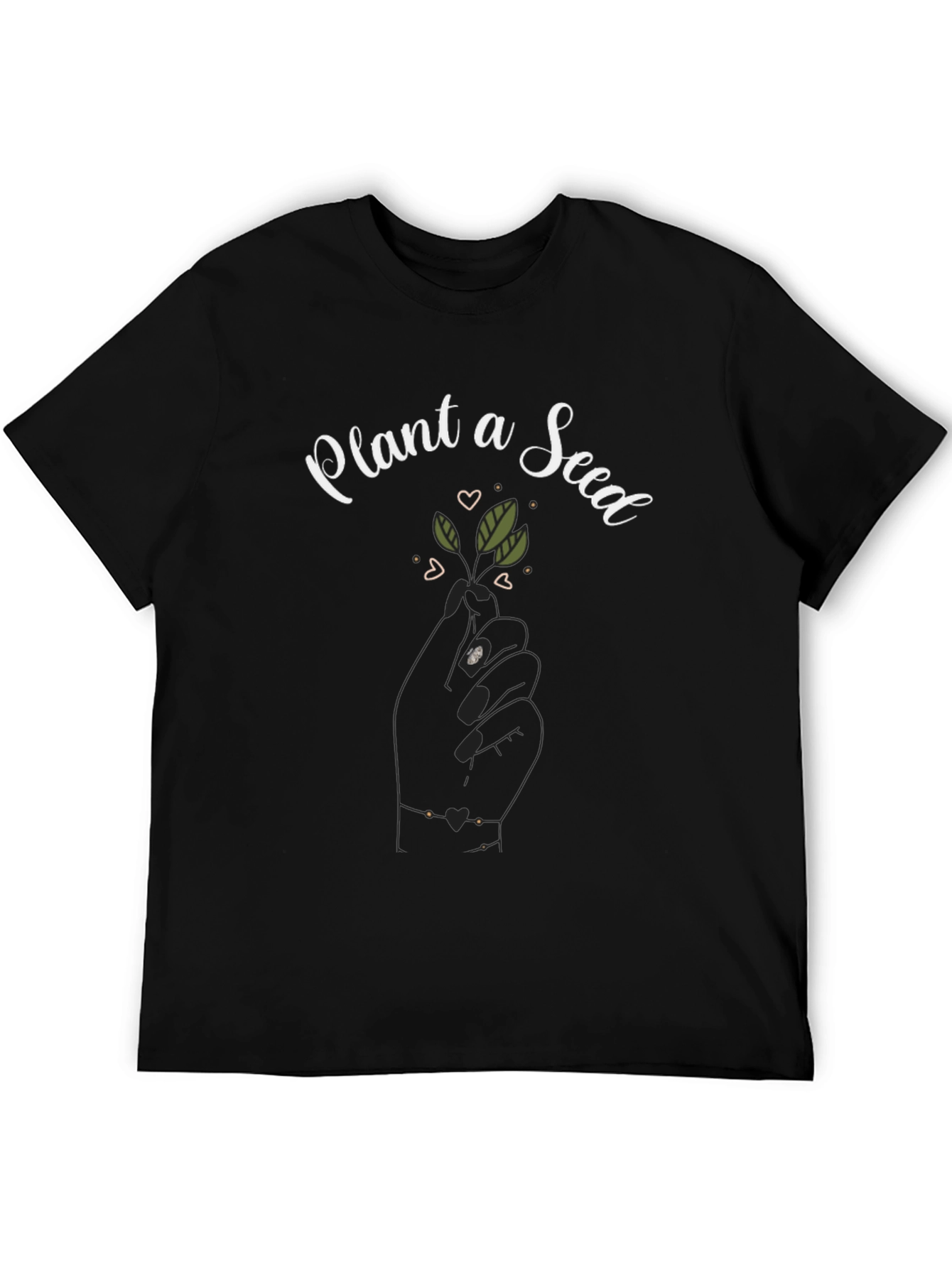 Plant a Seed Graphic Tee - Black Cotton Shirt