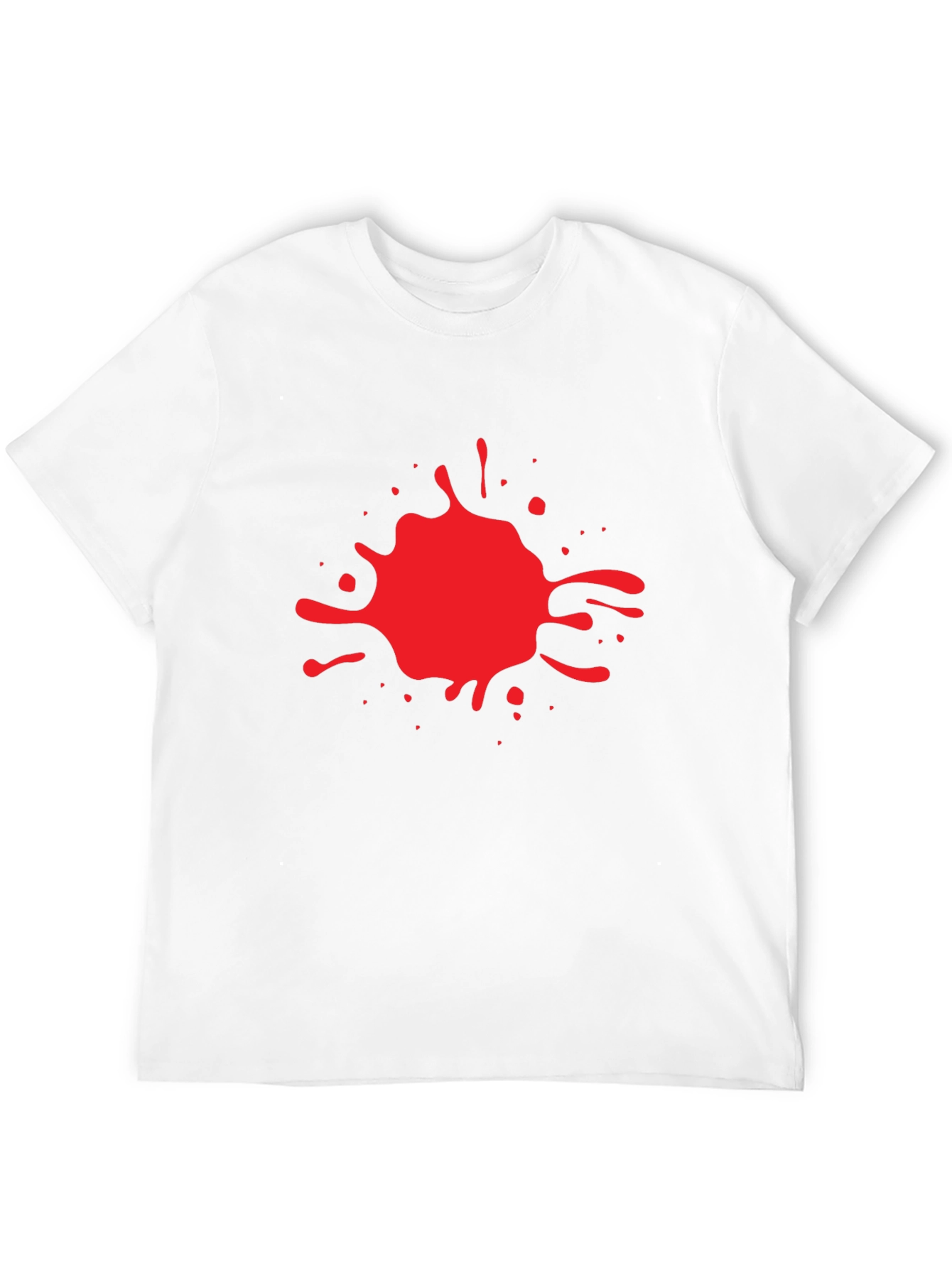 Red Splash Graphic Black T-Shirt