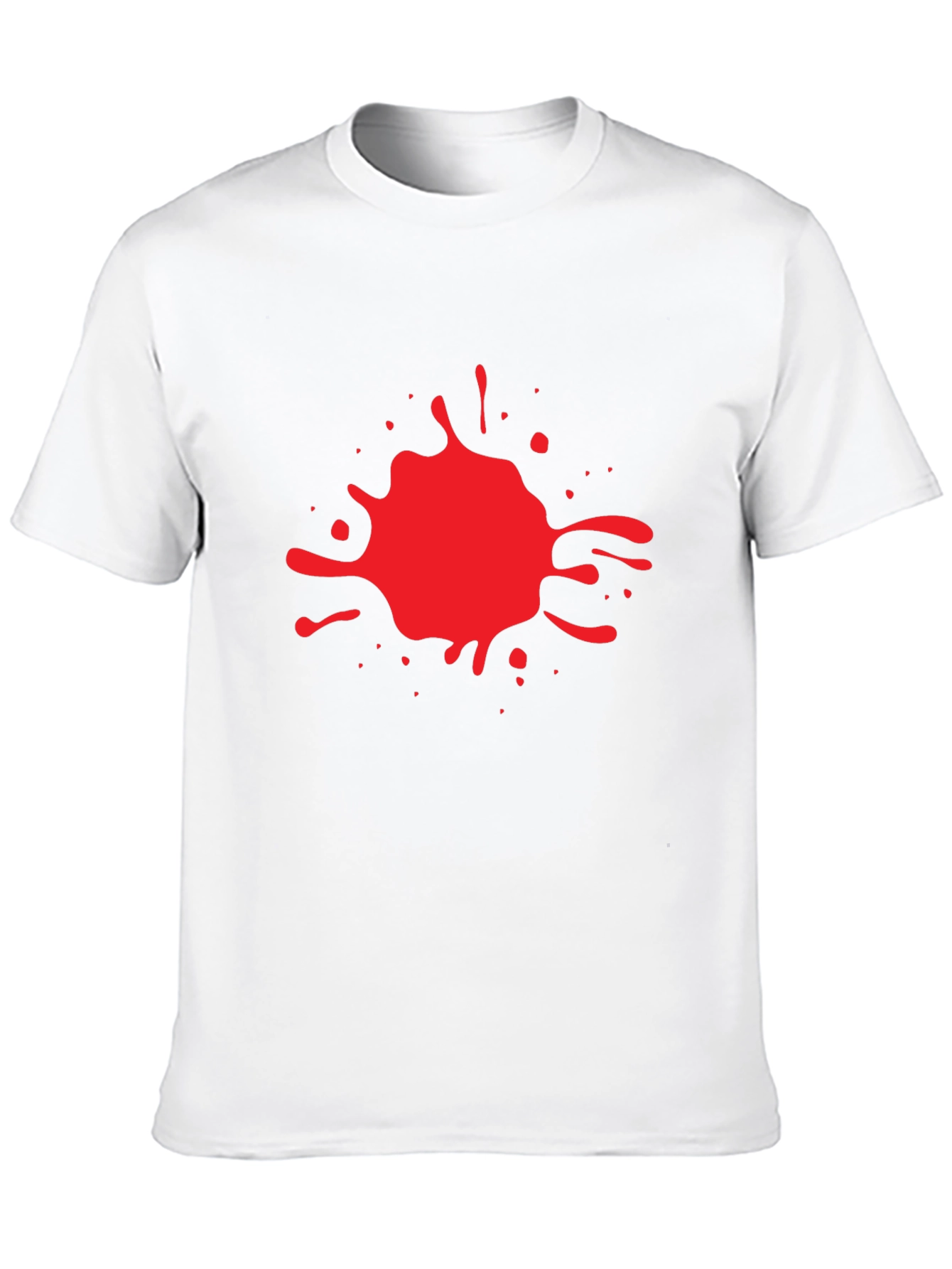 Red Splash Graphic Black T-Shirt