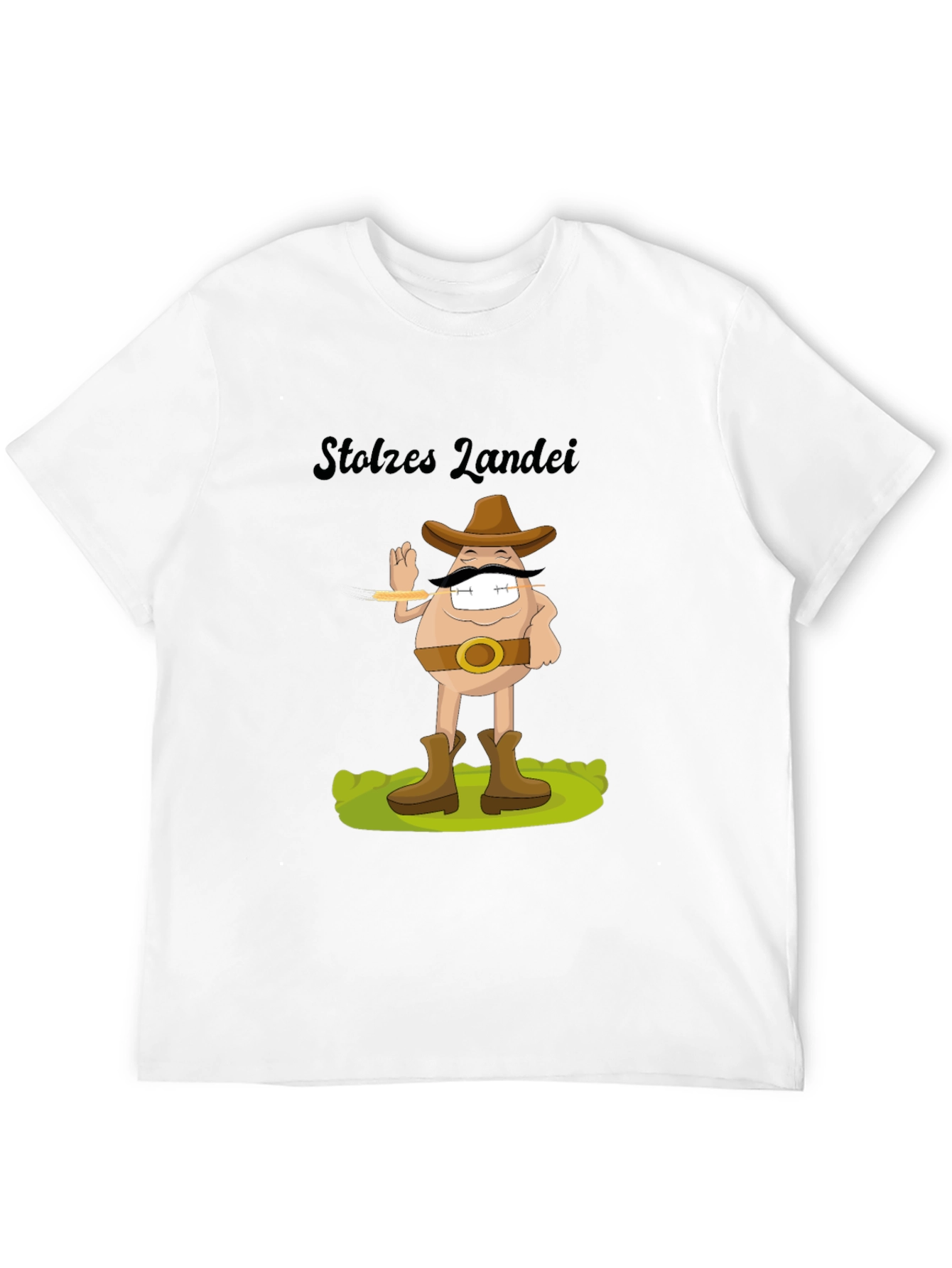 Stolzes Landei Egg Cowboy Graphic T-Shirt