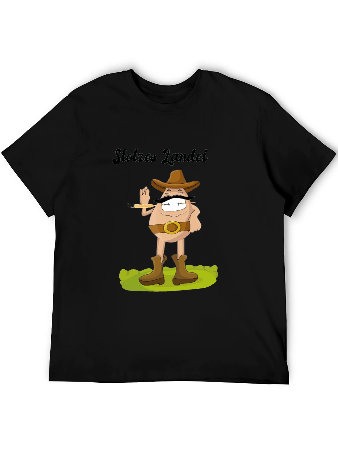 Stolzes Landei Egg Cowboy Graphic T-Shirt