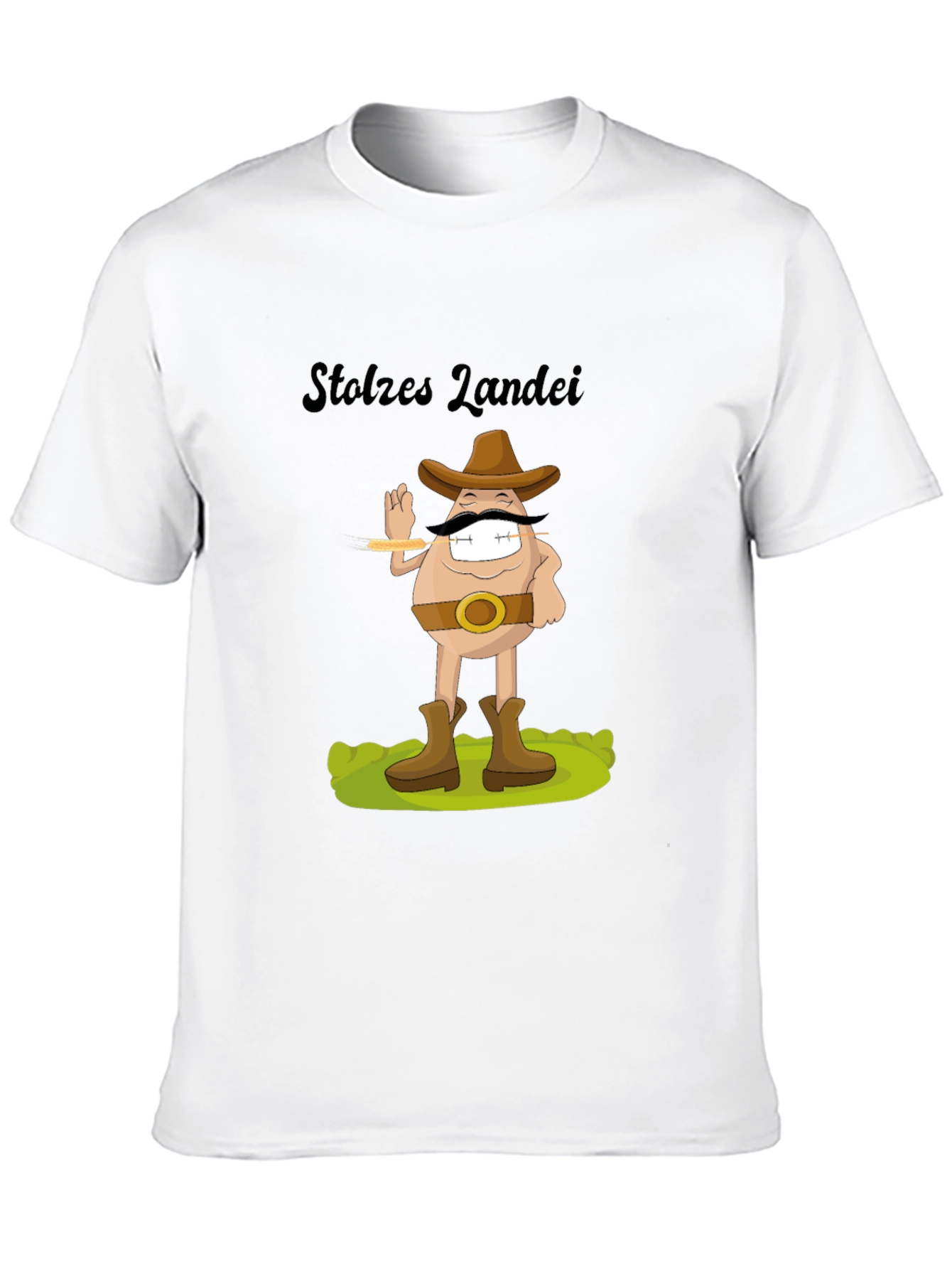 Stolzes Landei Egg Cowboy Graphic T-Shirt