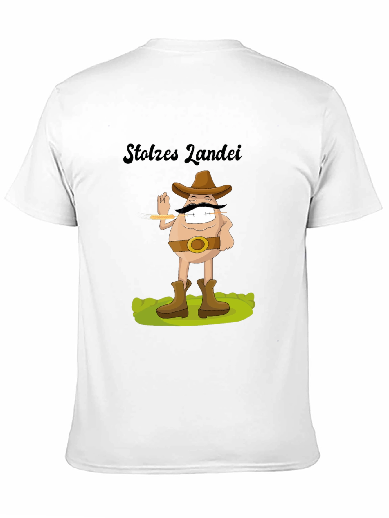 Stolzes Landei Egg Cowboy Graphic T-Shirt