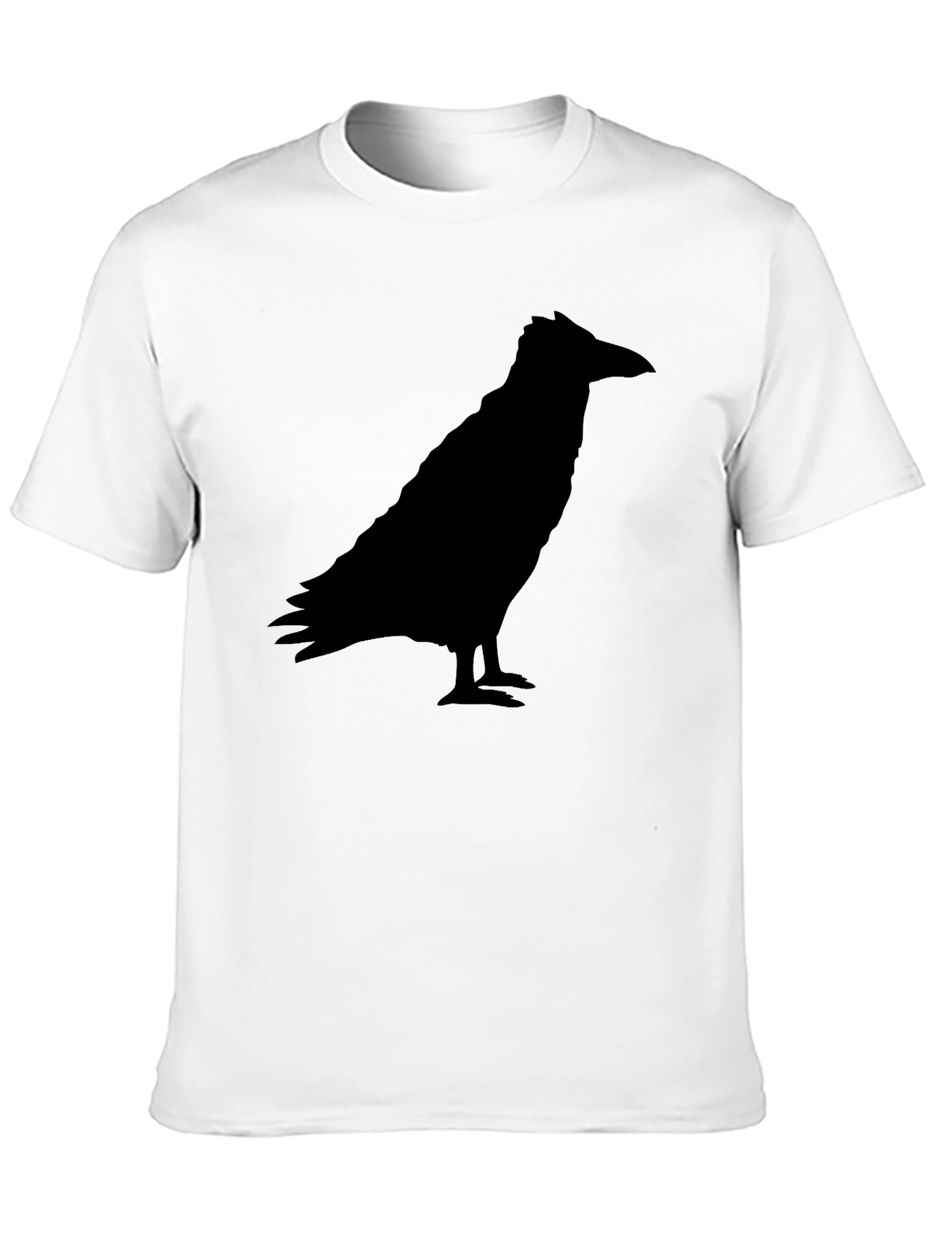 Raven Silhouette Graphic Tee - Black Crow Shirt