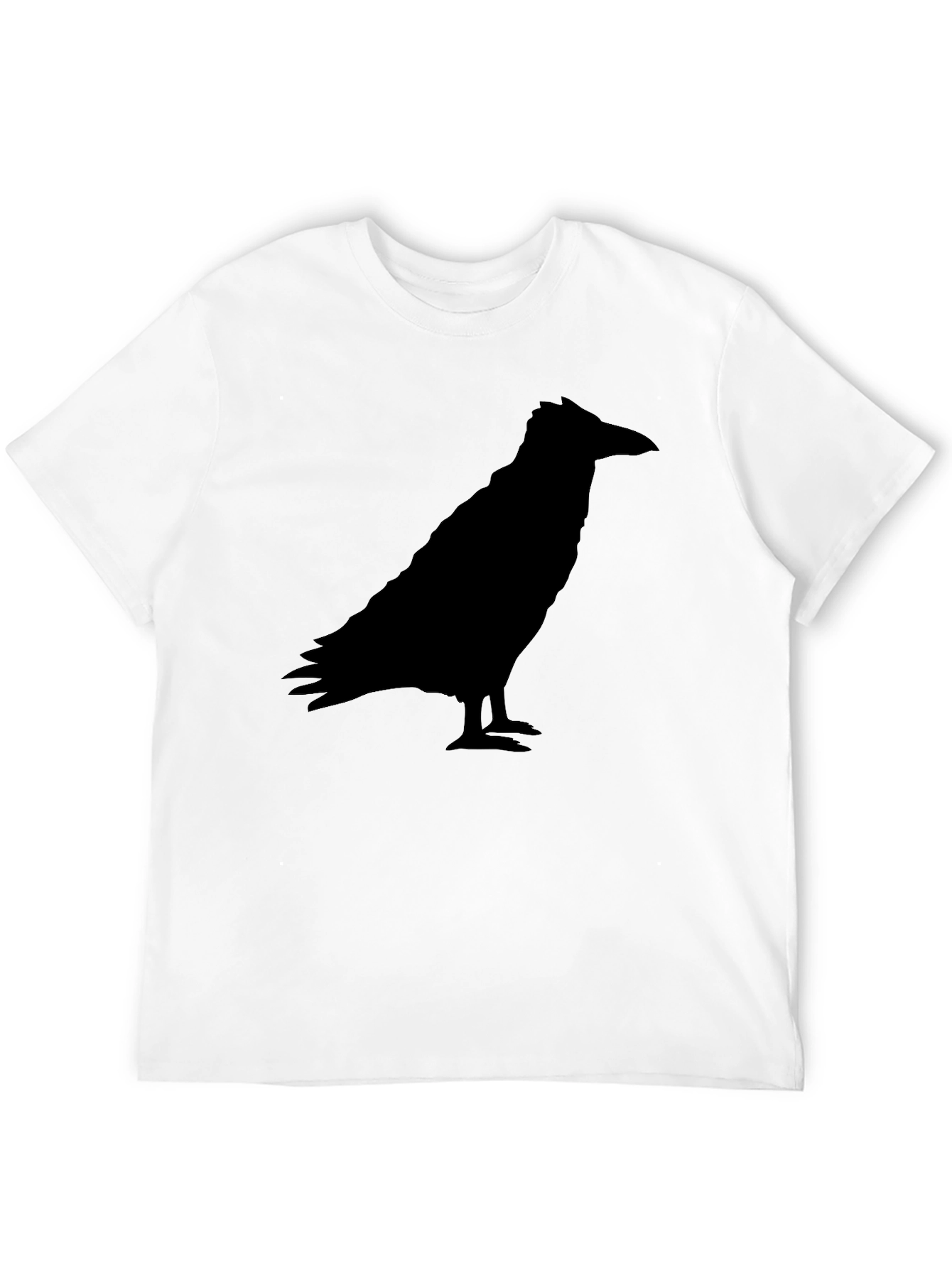 Raven Silhouette Graphic Tee - Black Crow Shirt