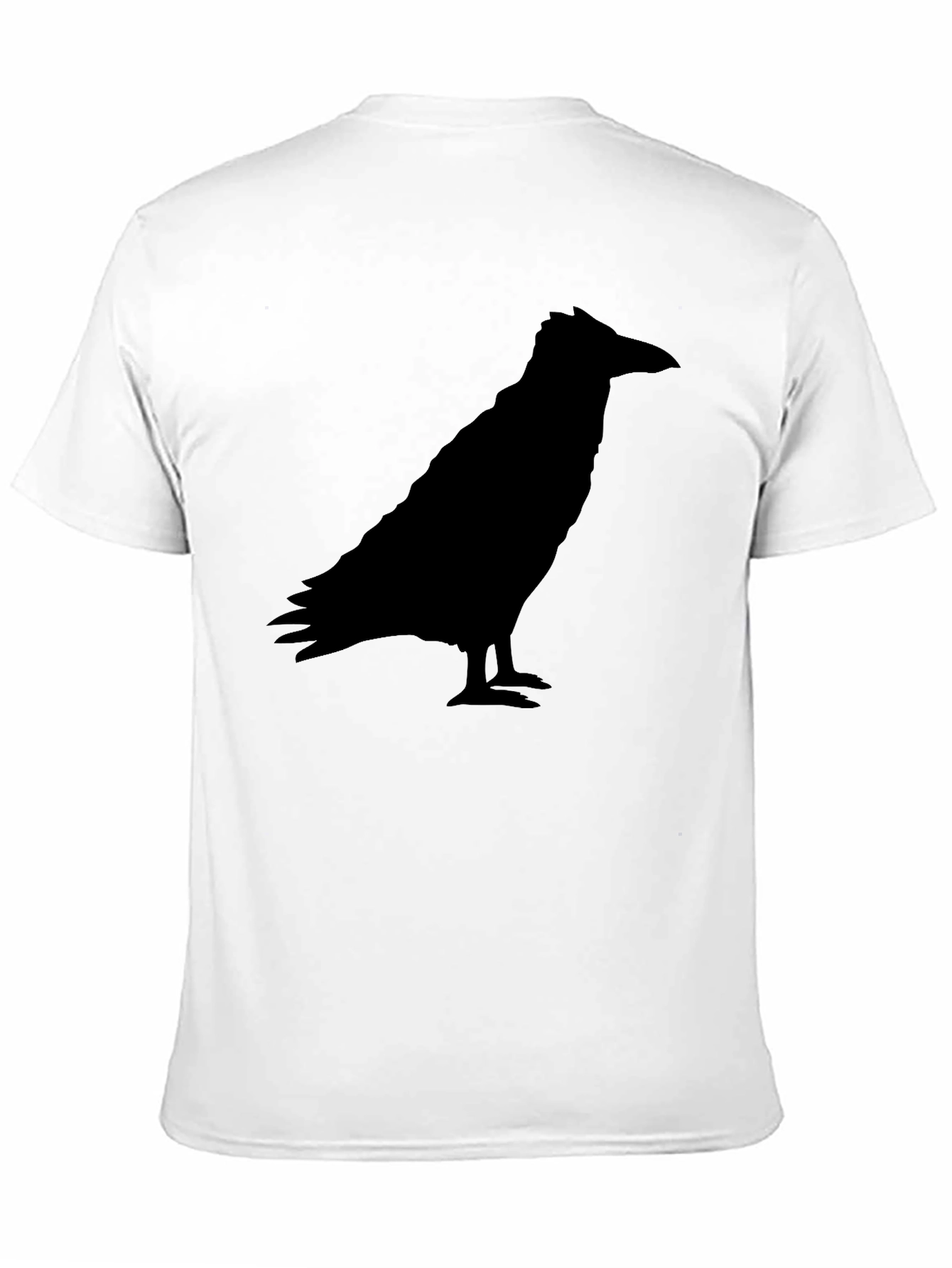 Raven Silhouette Graphic Tee - Black Crow Shirt