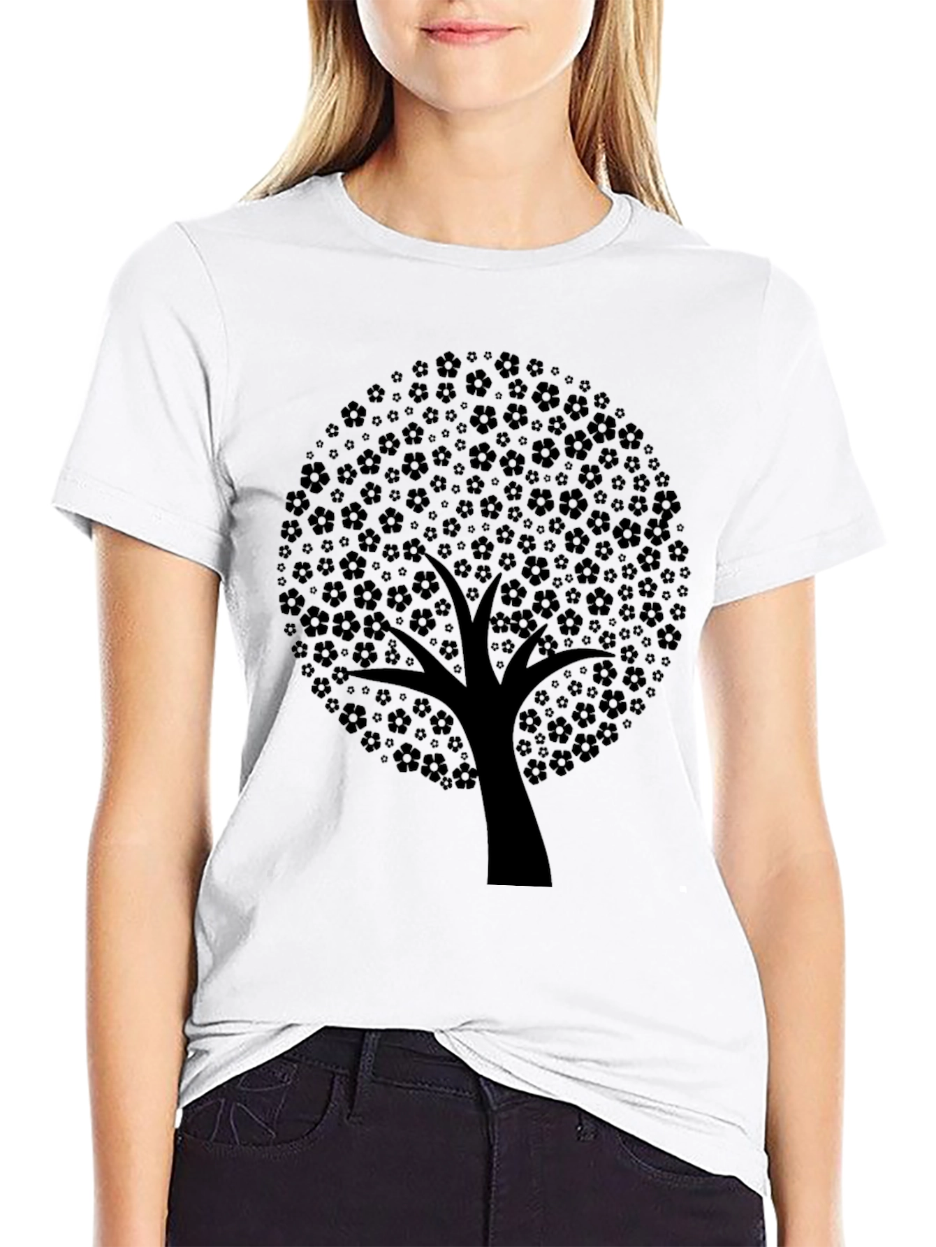 Black Tree Graphic Tee - Nature Inspired Design