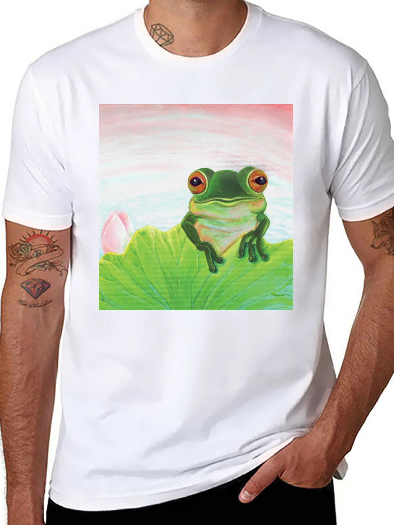 Frog on Lily Pad Graphic Tee - Unisex