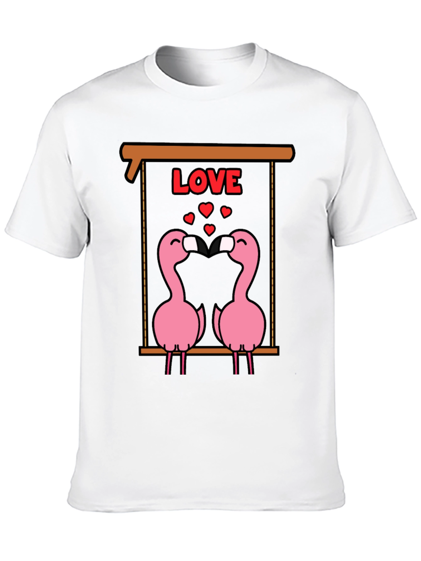 Flamingo Love T-Shirt - Cute Valentines Day Tee