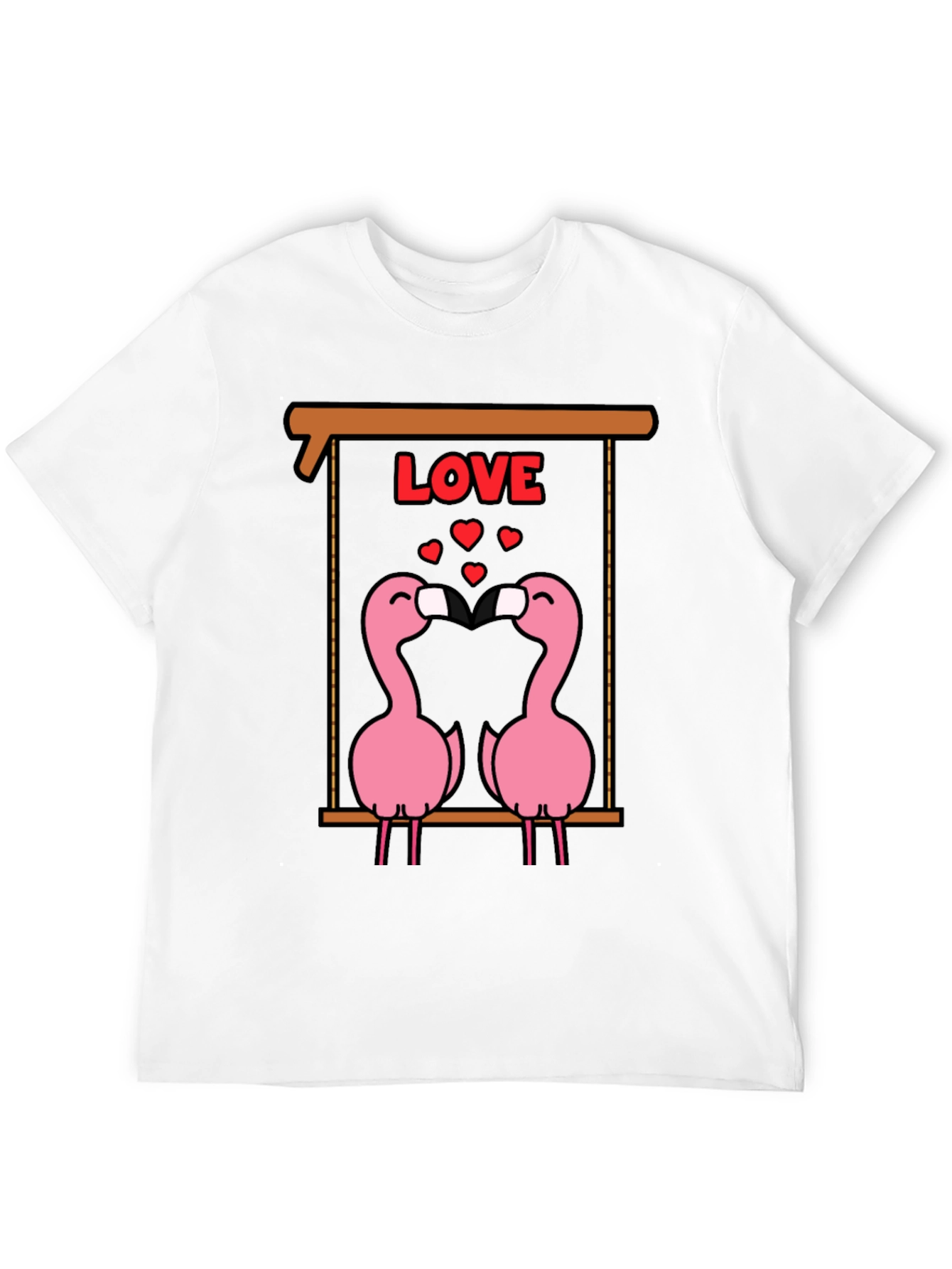 Flamingo Love T-Shirt - Cute Valentines Day Tee