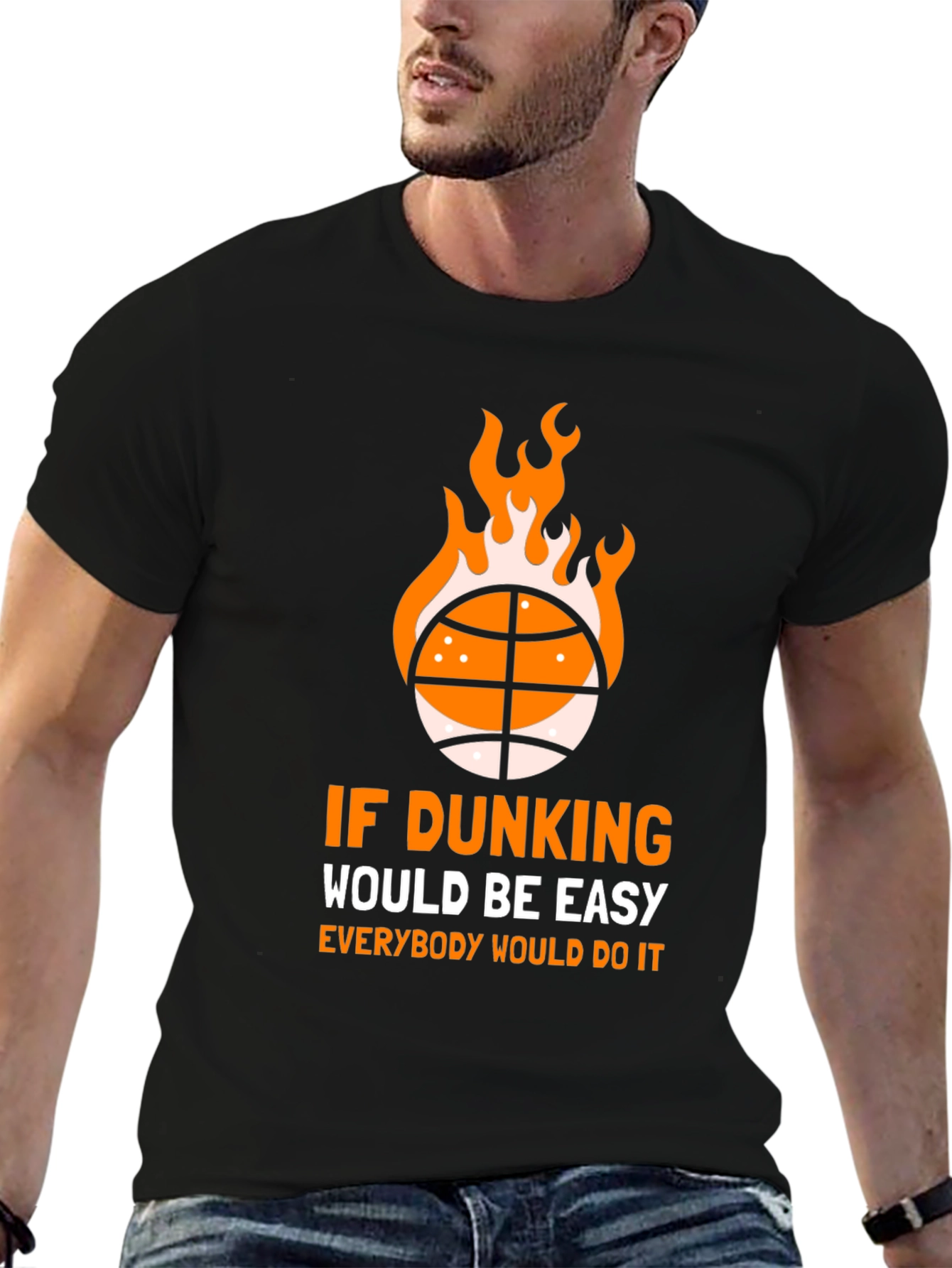 Basketball Dunking Graphic T-Shirt