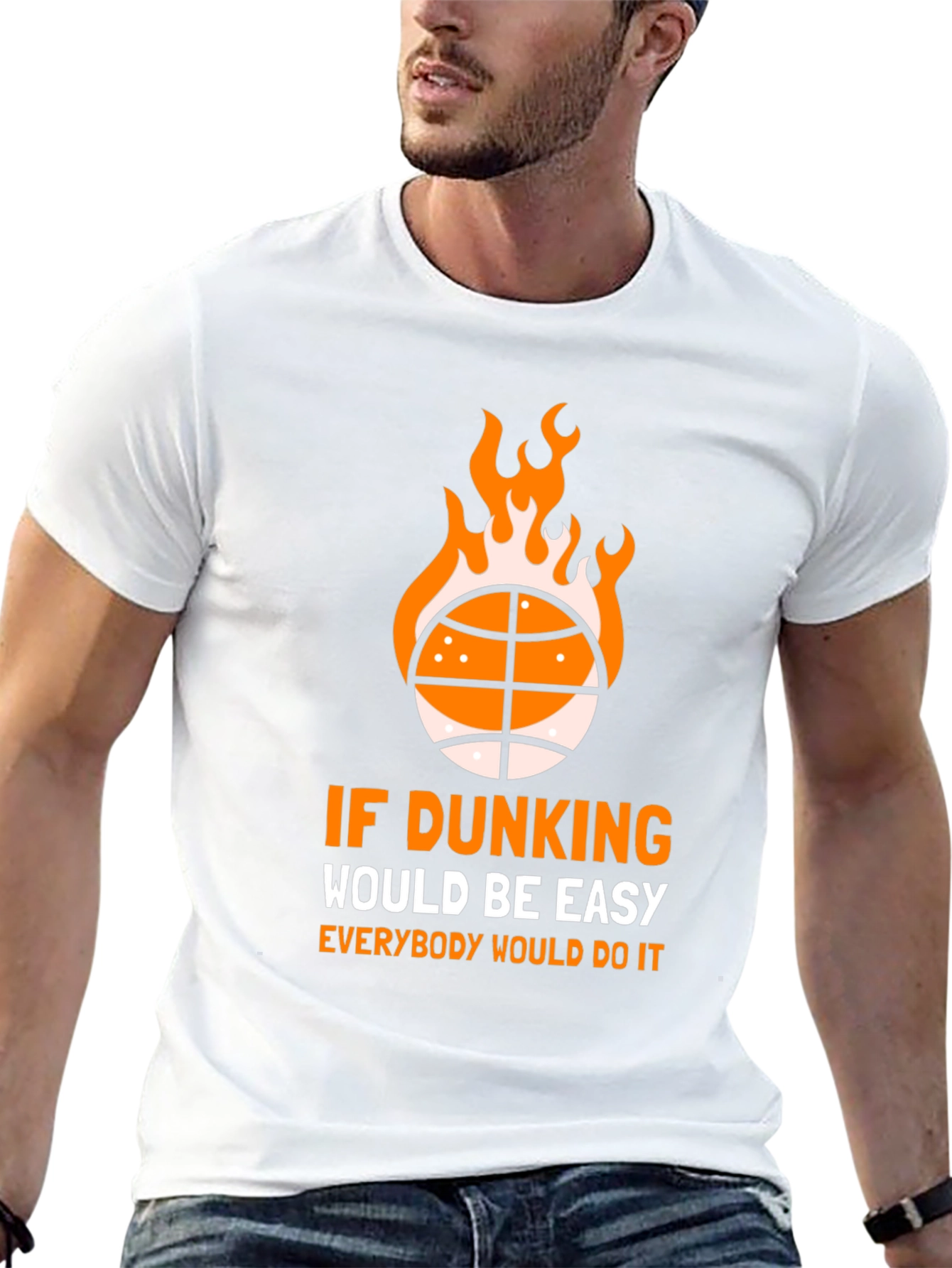 Basketball Dunking Graphic T-Shirt