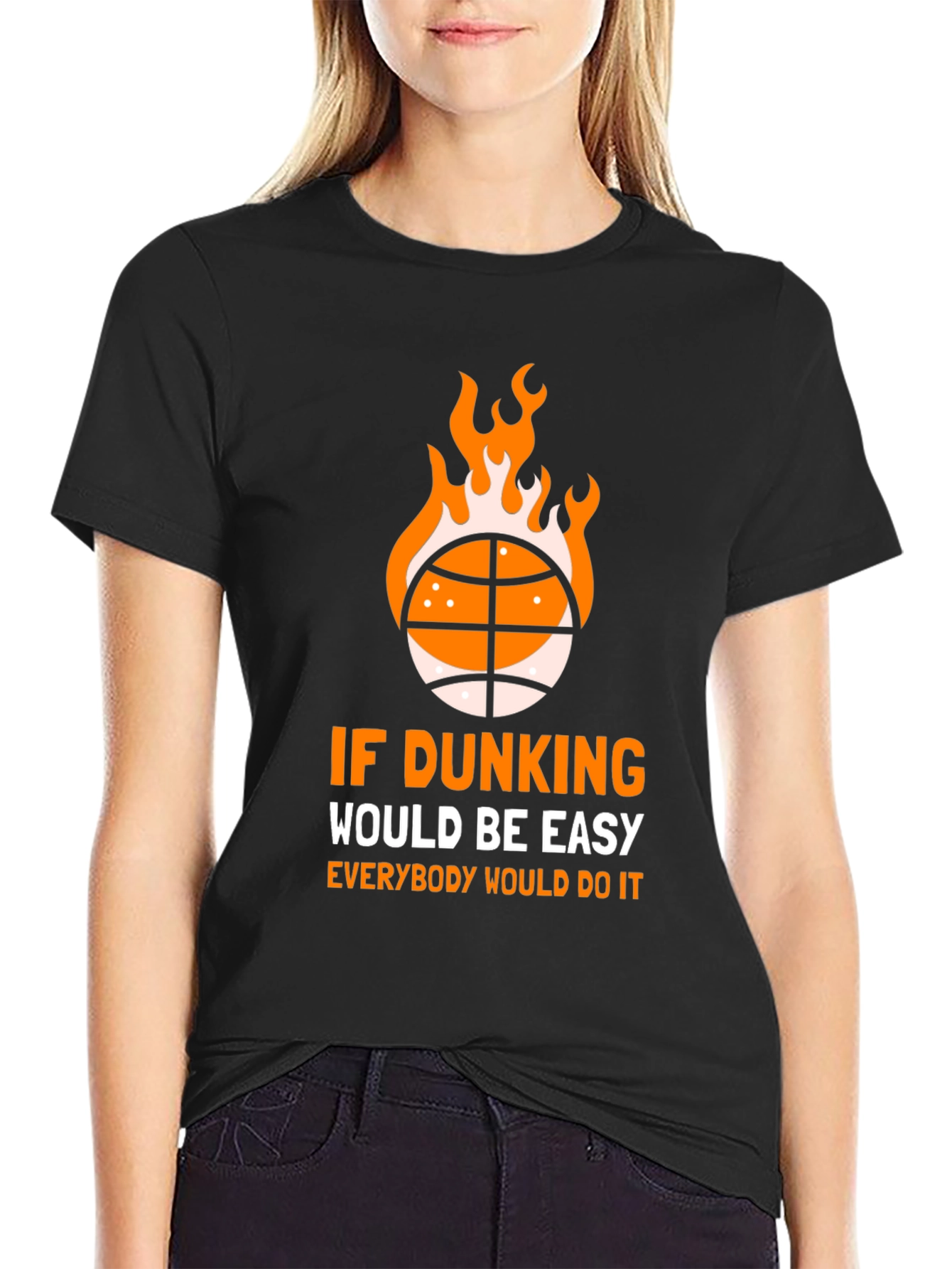 Basketball Dunking Graphic T-Shirt