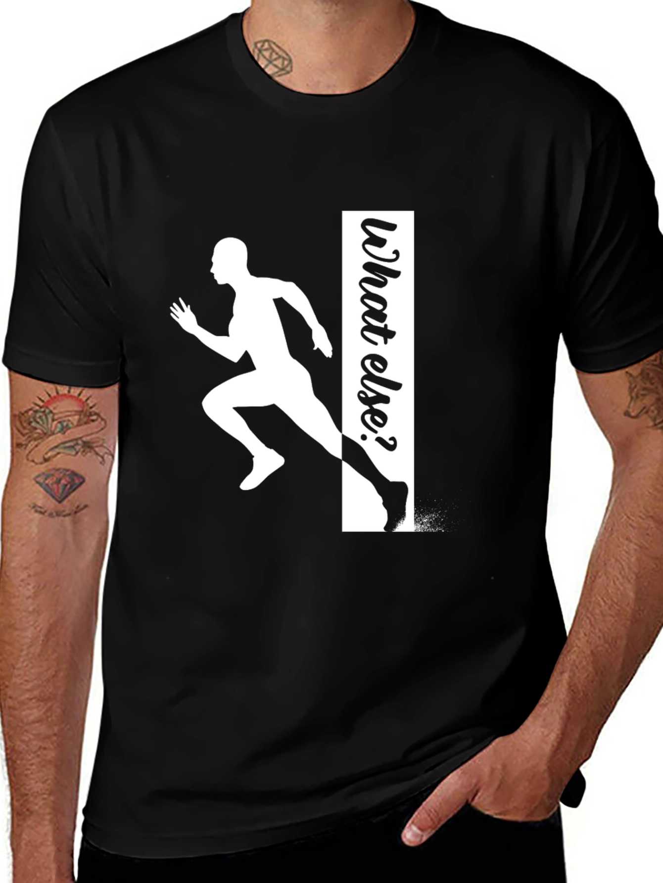 Runner What Else T-Shirt - Black Graphic Tee
