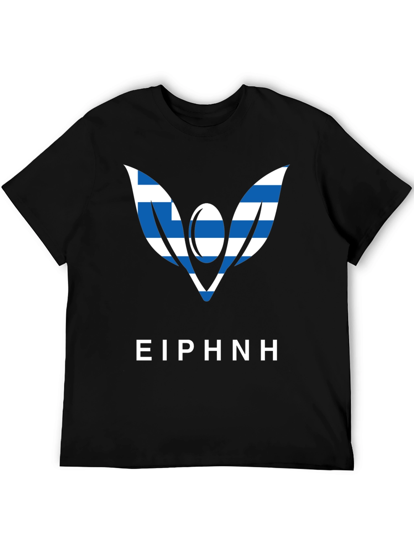 Greek Peace Dove Graphic Tee - Unisex Black T-Shirt