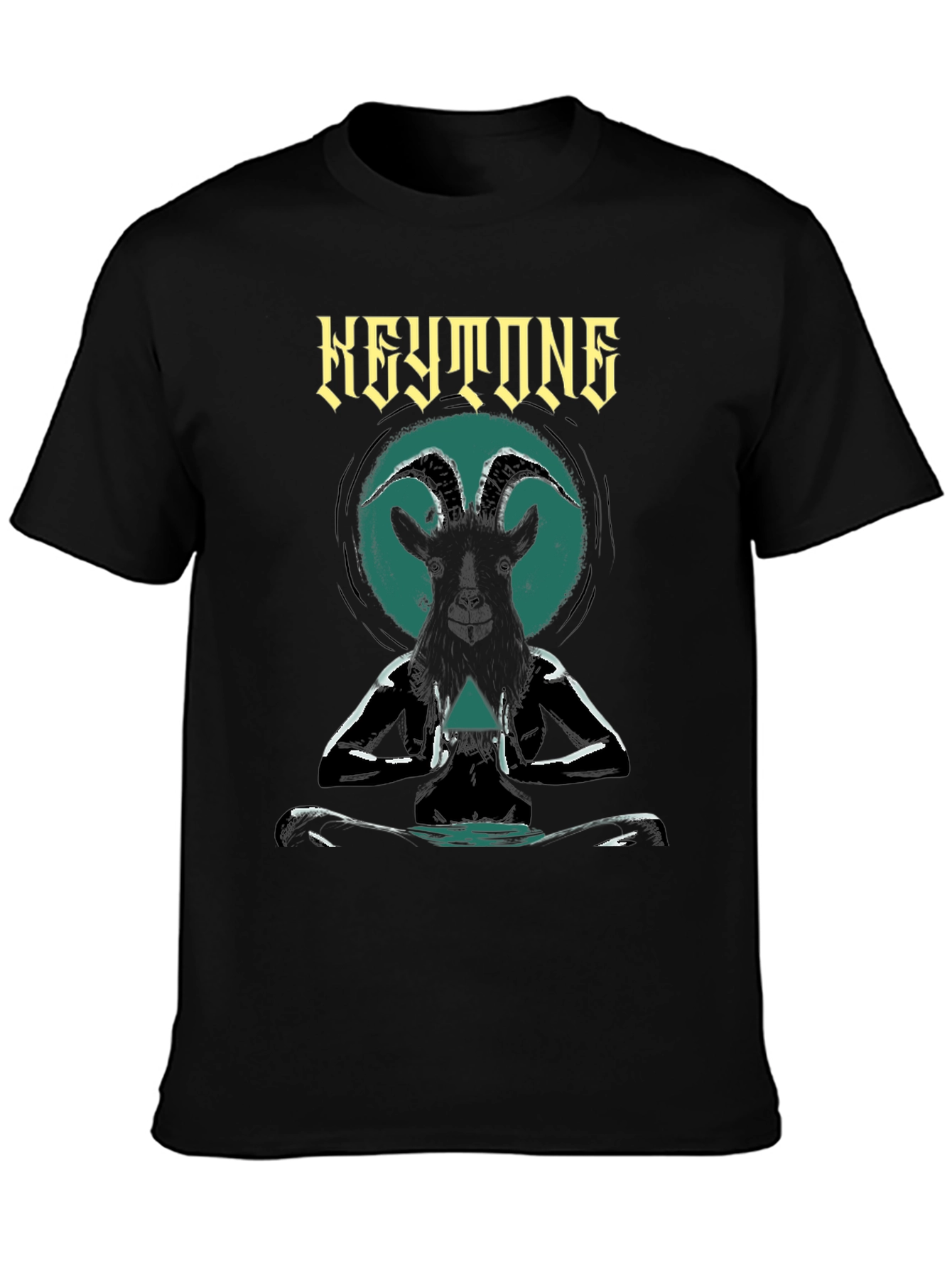 Keystone Goat Meditation T-Shirt - Black Graphic Tee