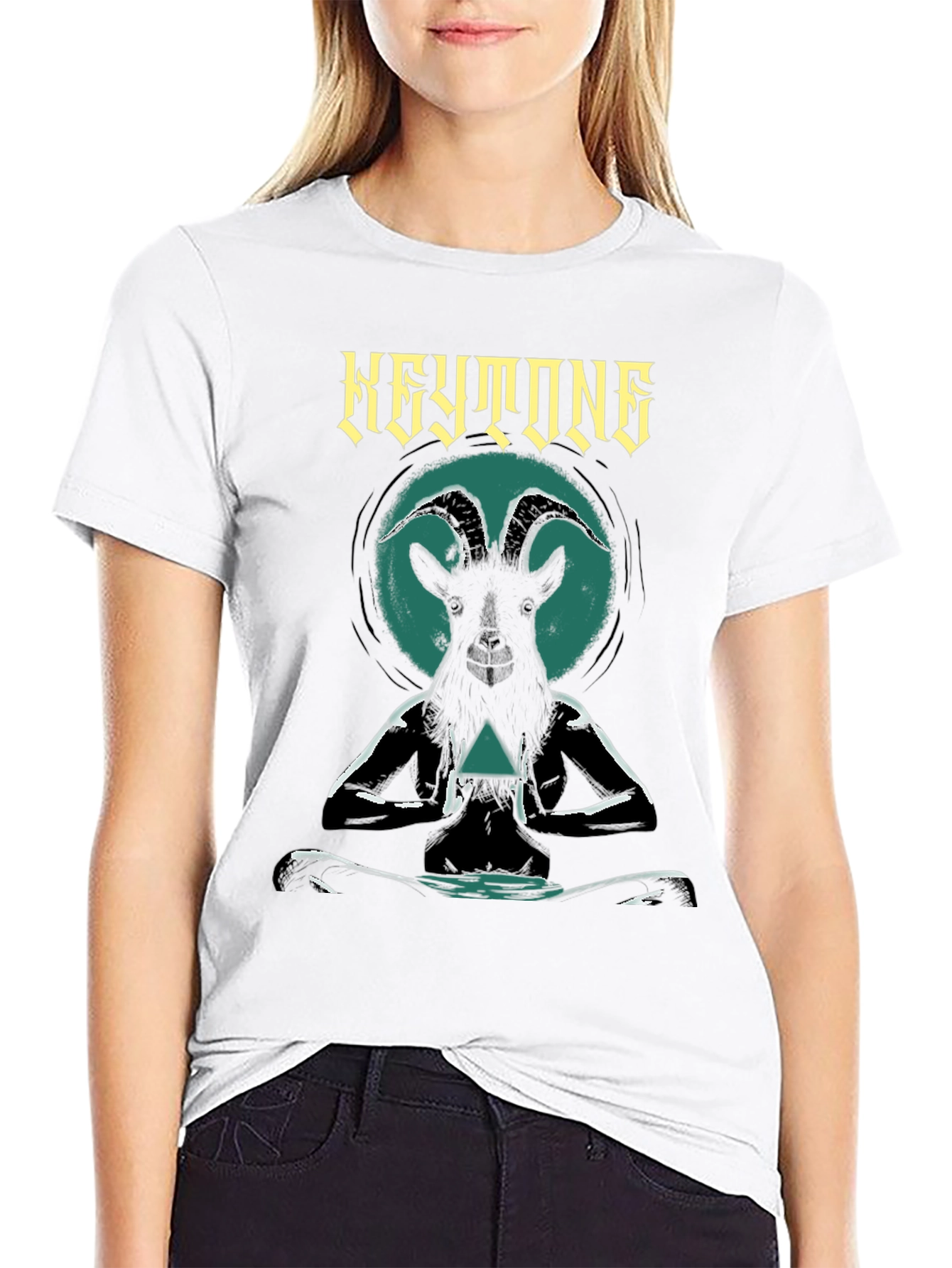 Keystone Goat Meditation T-Shirt - Black Graphic Tee