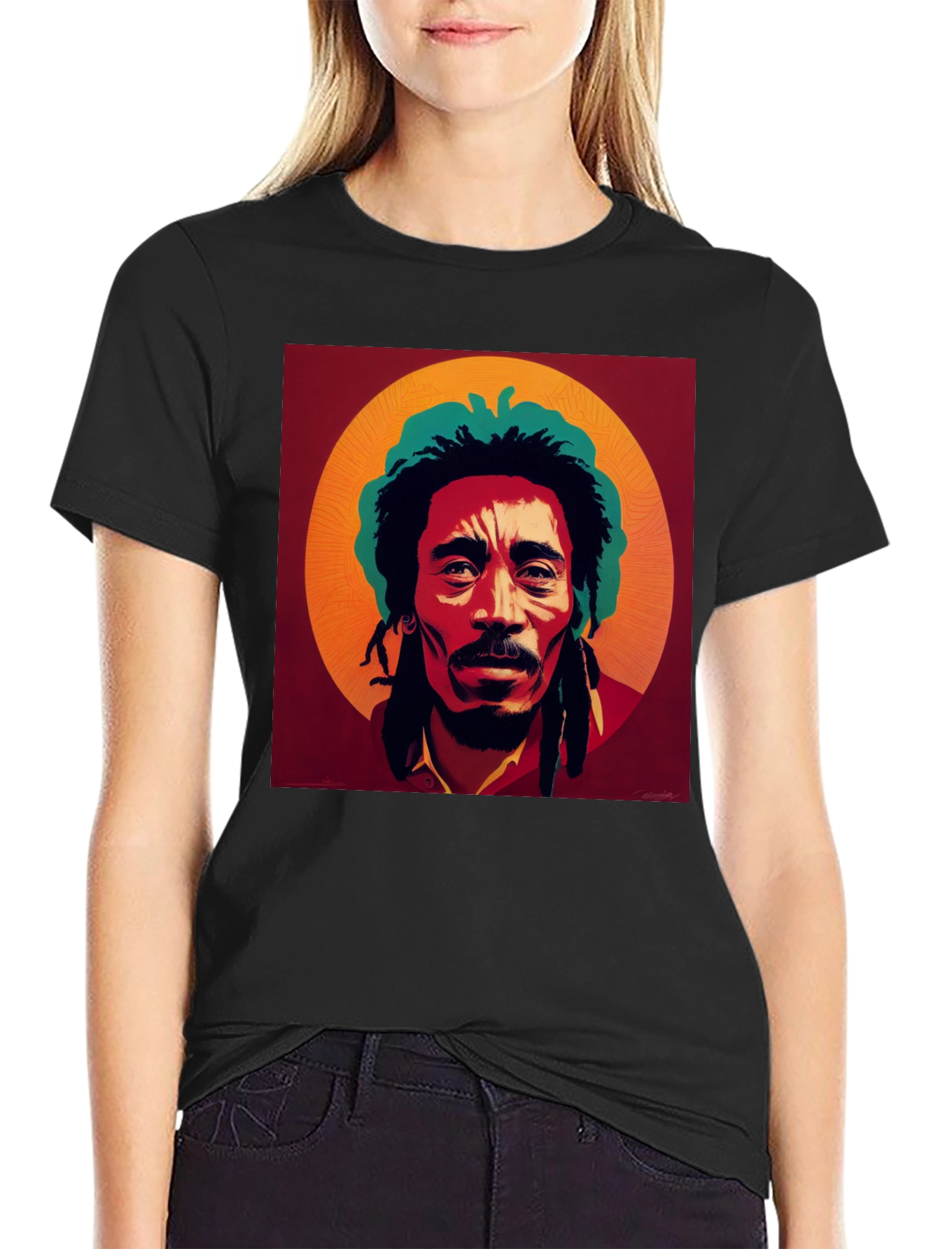 Bob Marley Portrait Tee - Black