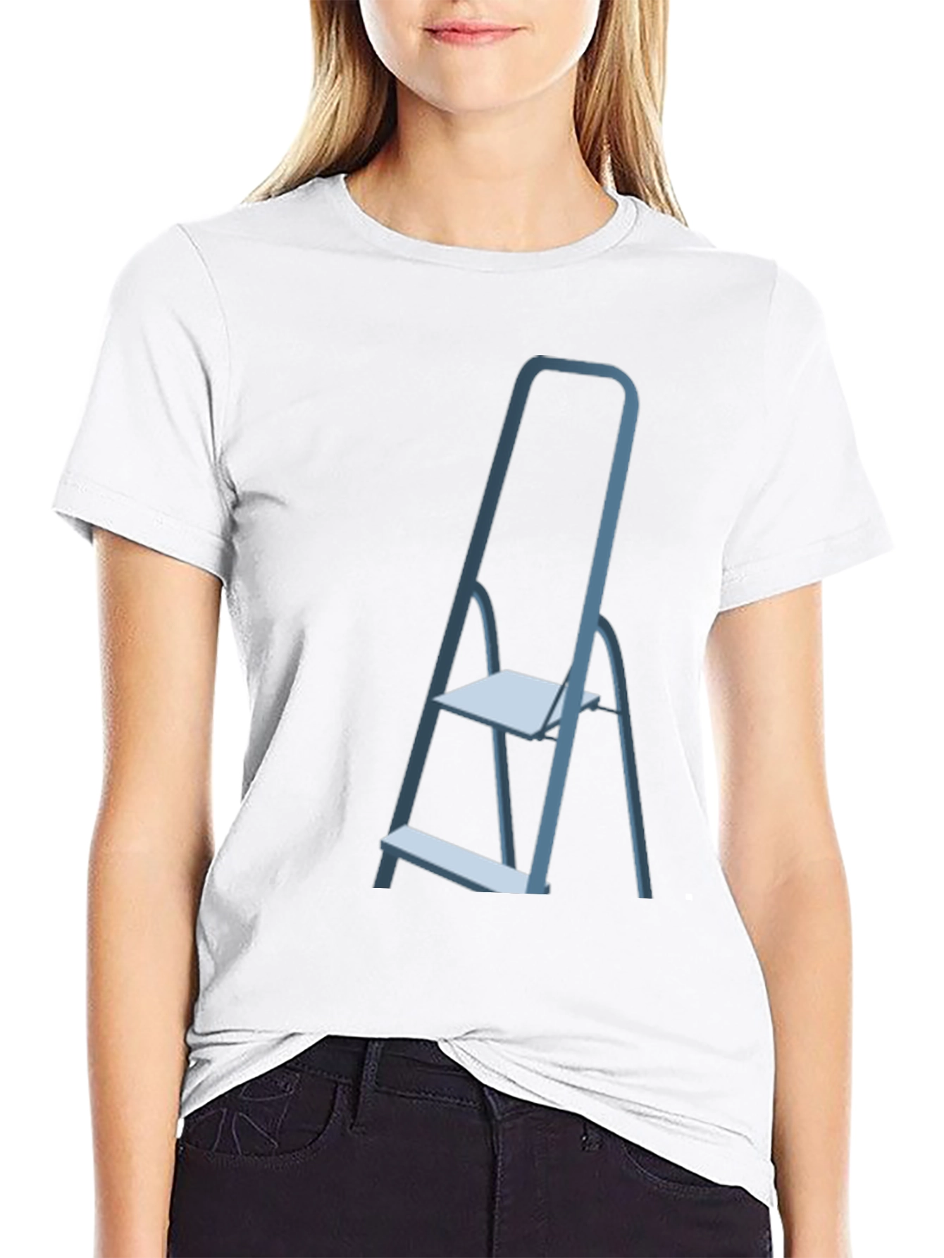 Ladder Graphic Tee - Black Casual T-Shirt