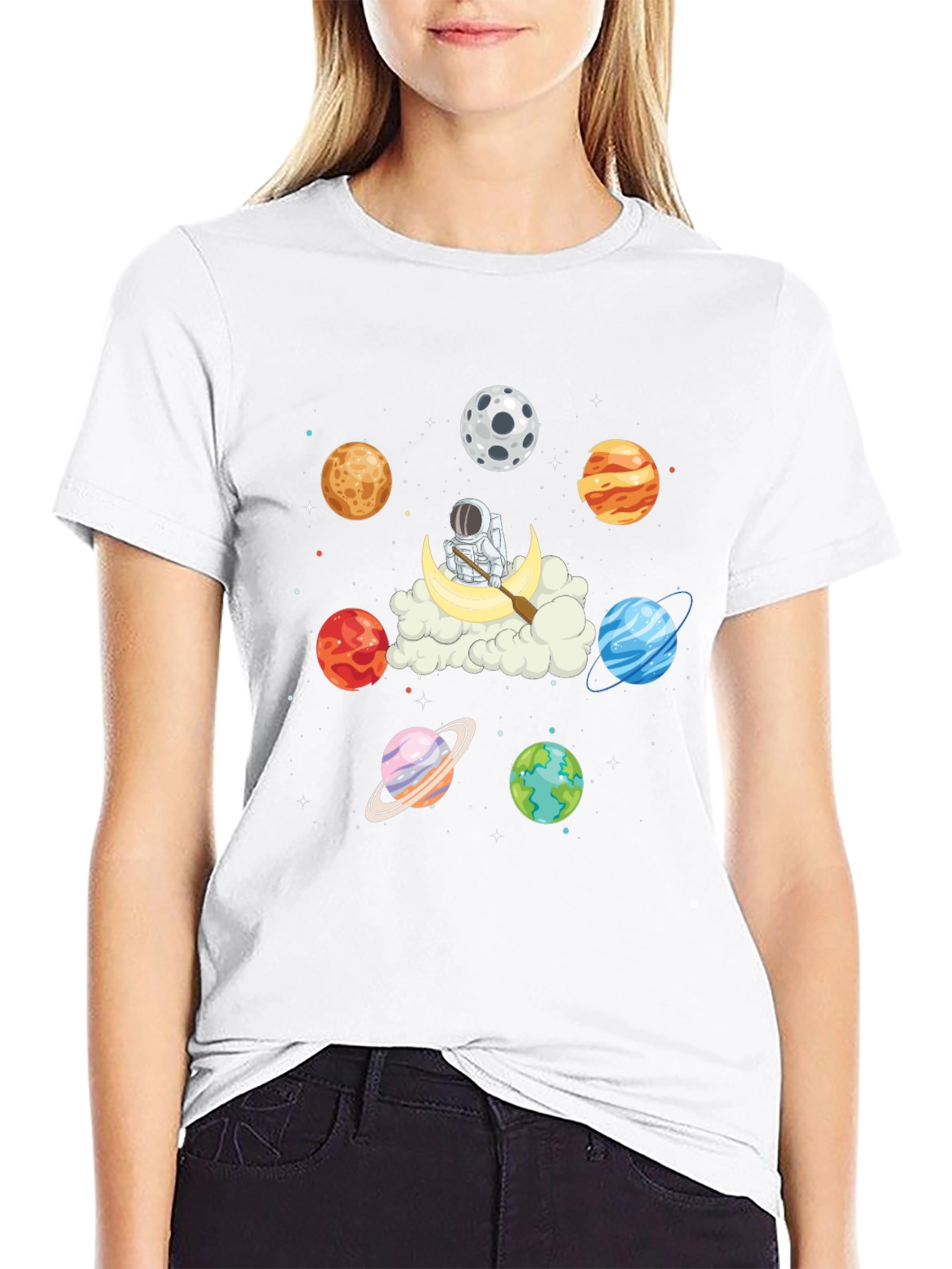 Astronaut Planets Graphic Tee