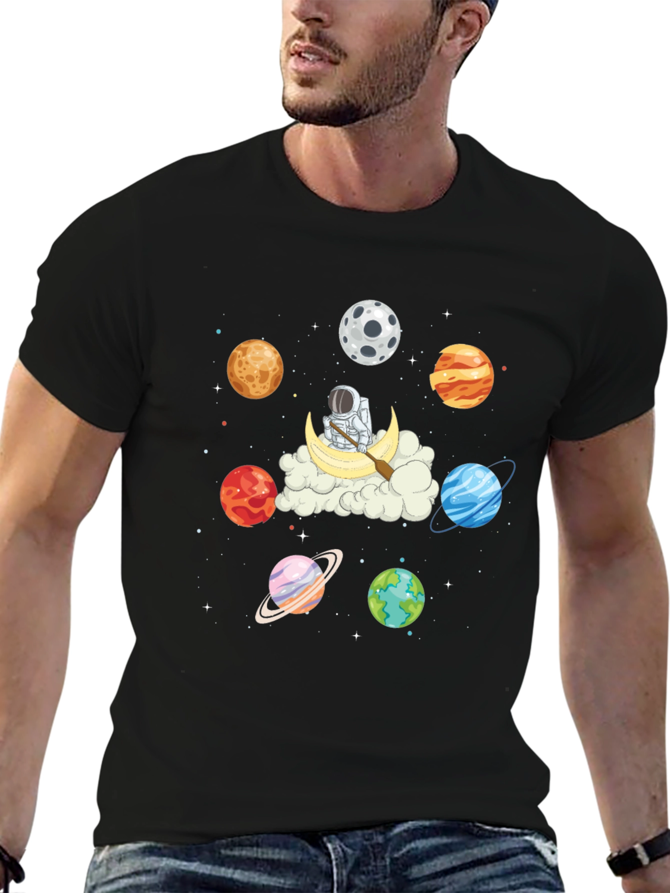 Astronaut Planets Graphic Tee