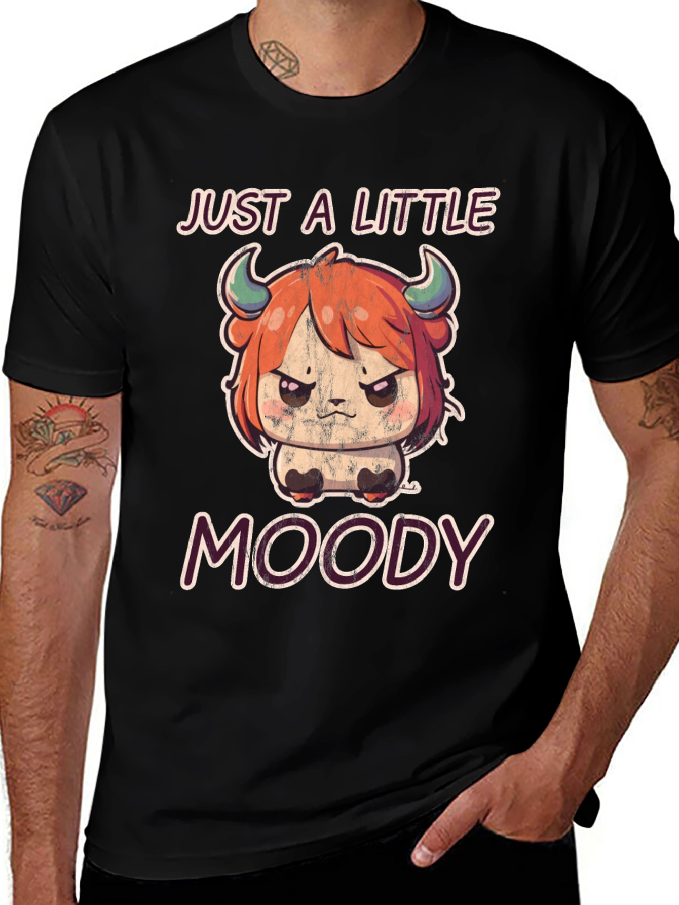 Just a Little Moody T-Shirt Cute Anime Style