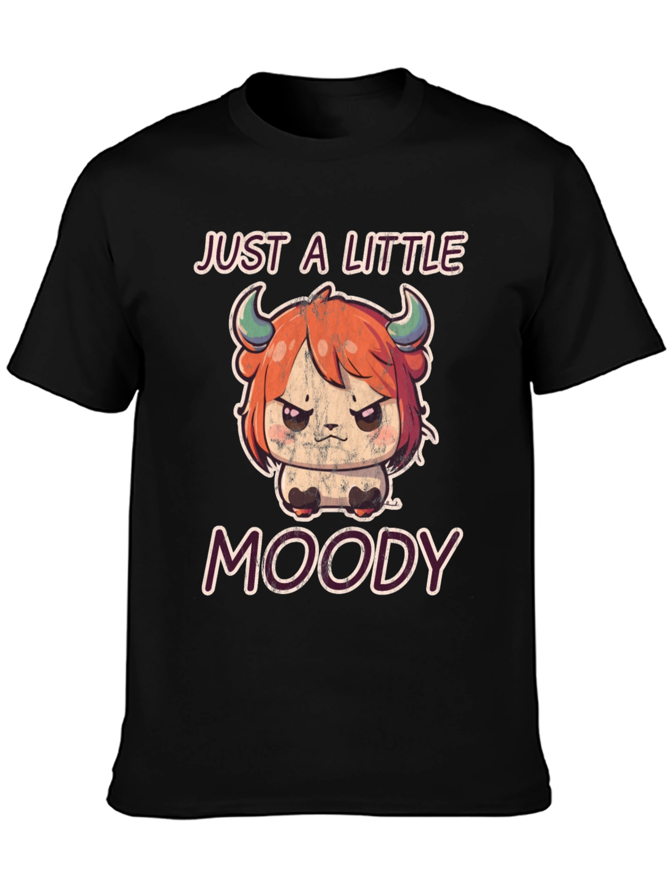 Just a Little Moody T-Shirt Cute Anime Style
