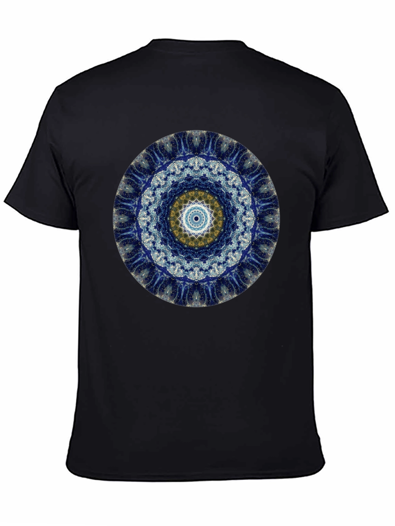 Cosmic Mandala Graphic Tee - Black