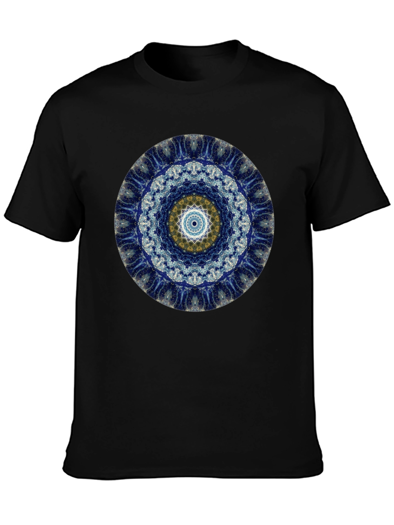 Cosmic Mandala Graphic Tee - Black