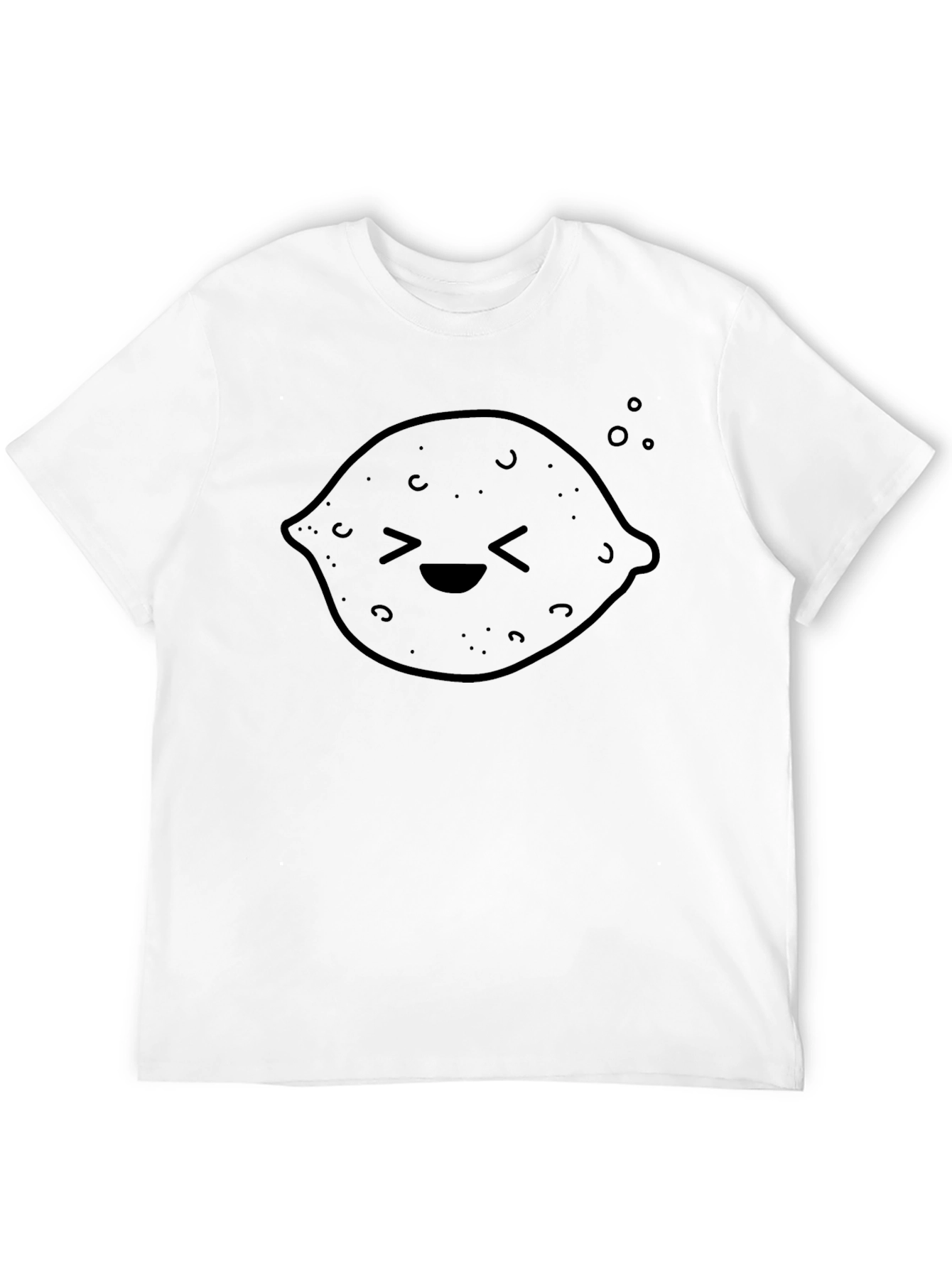 Cute Lemon Graphic Black T-Shirt