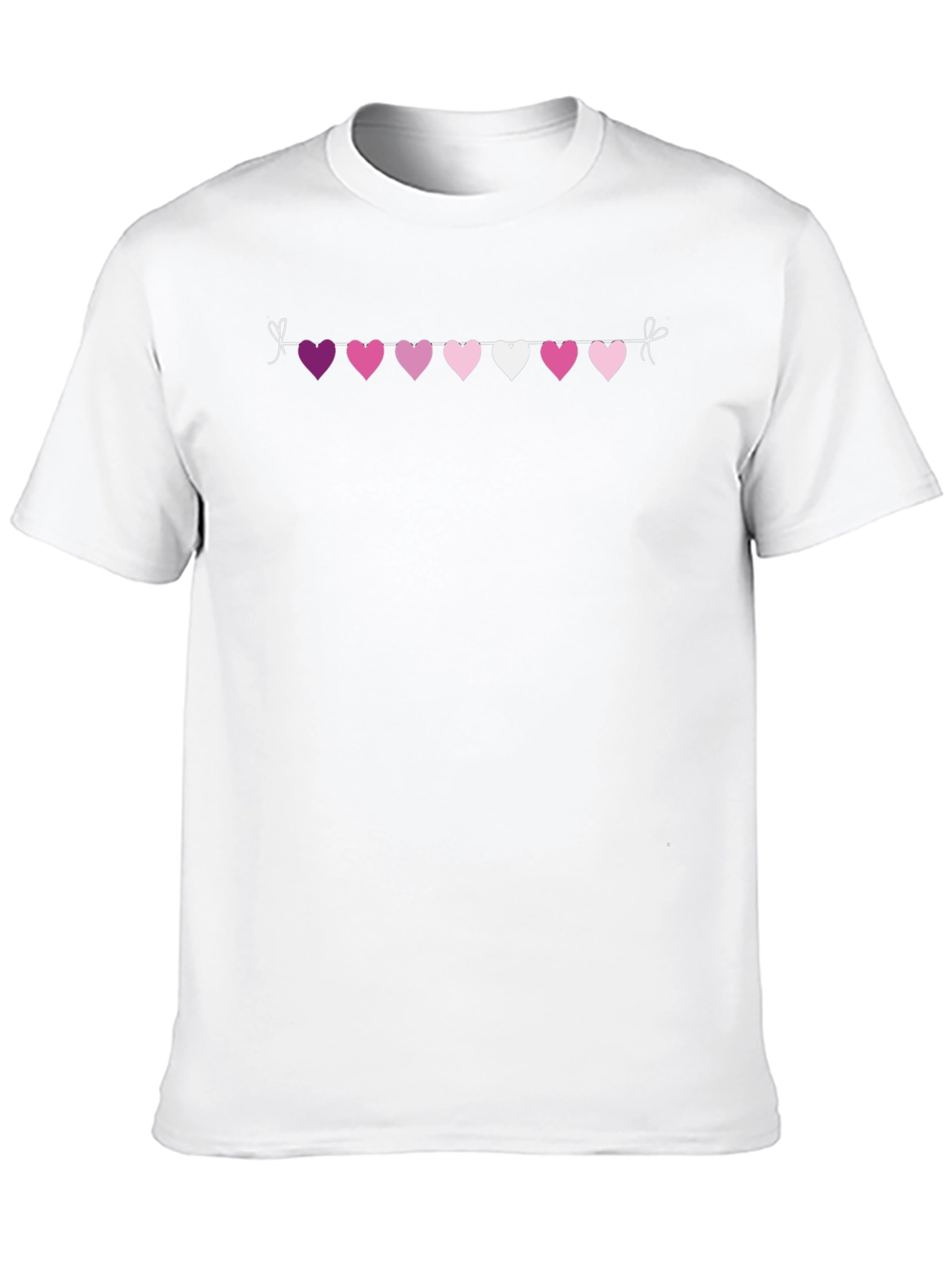 Heart Garland Graphic Tee - Romantic & Fun!