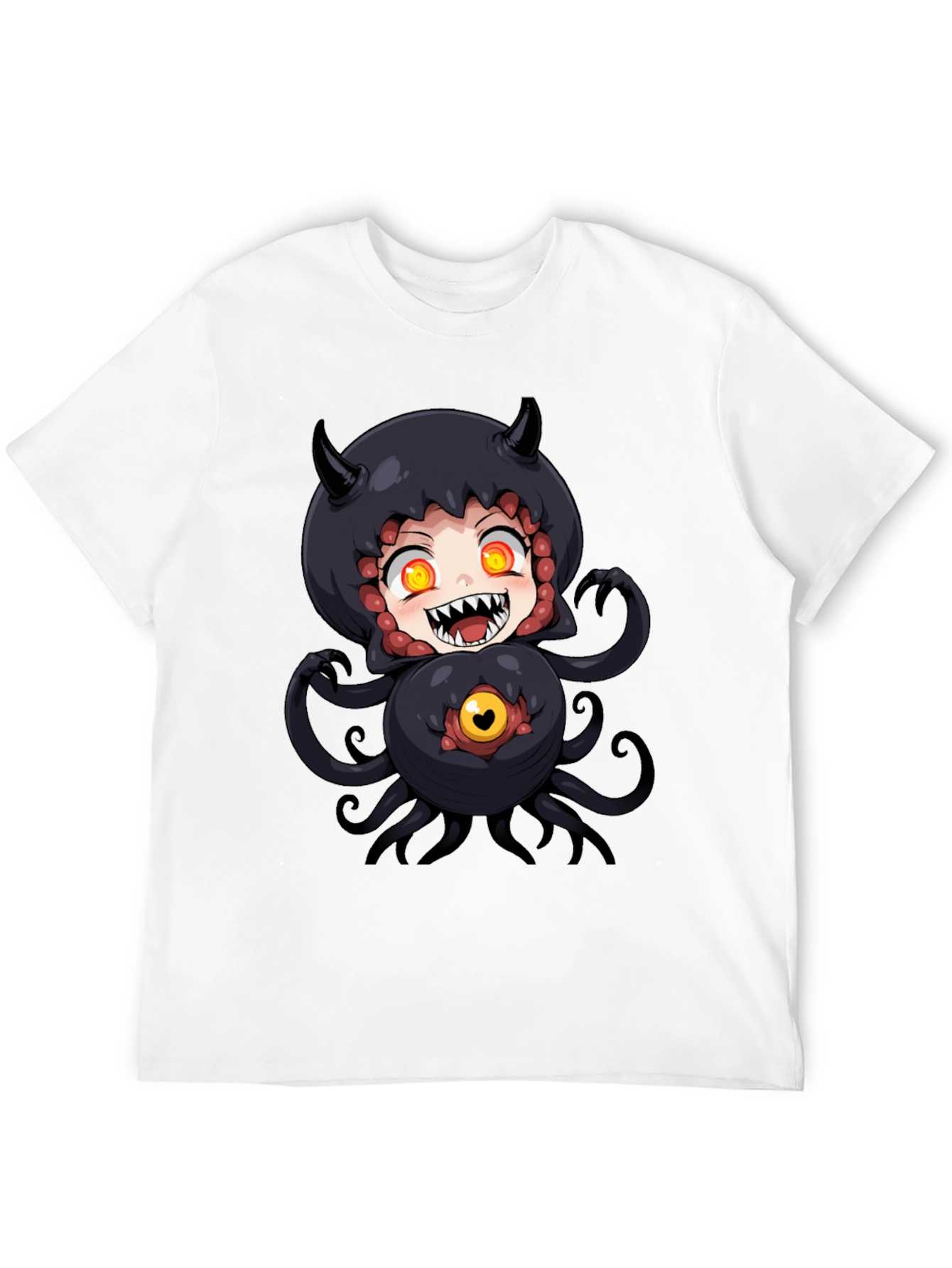 Anime Monster Graphic Black T-Shirt