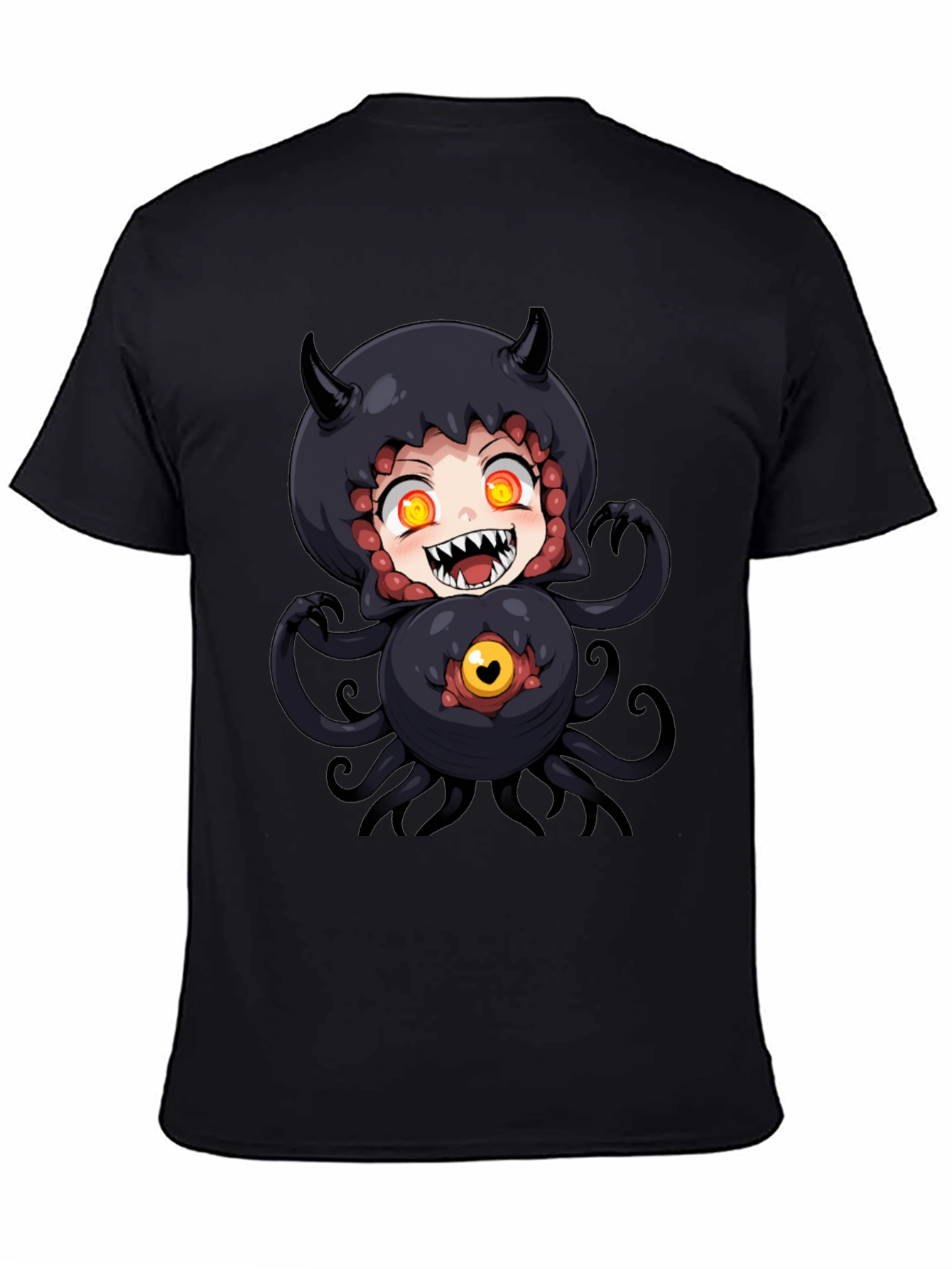 Anime Monster Graphic Black T-Shirt