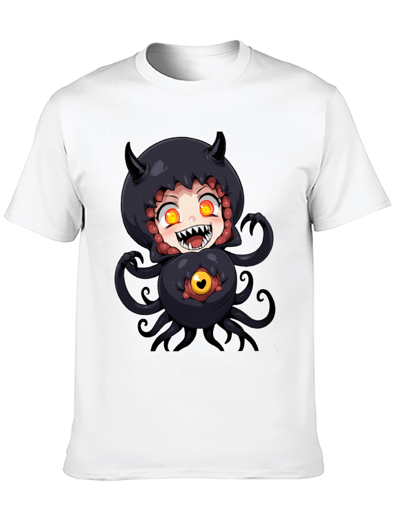 Anime Monster Graphic Black T-Shirt